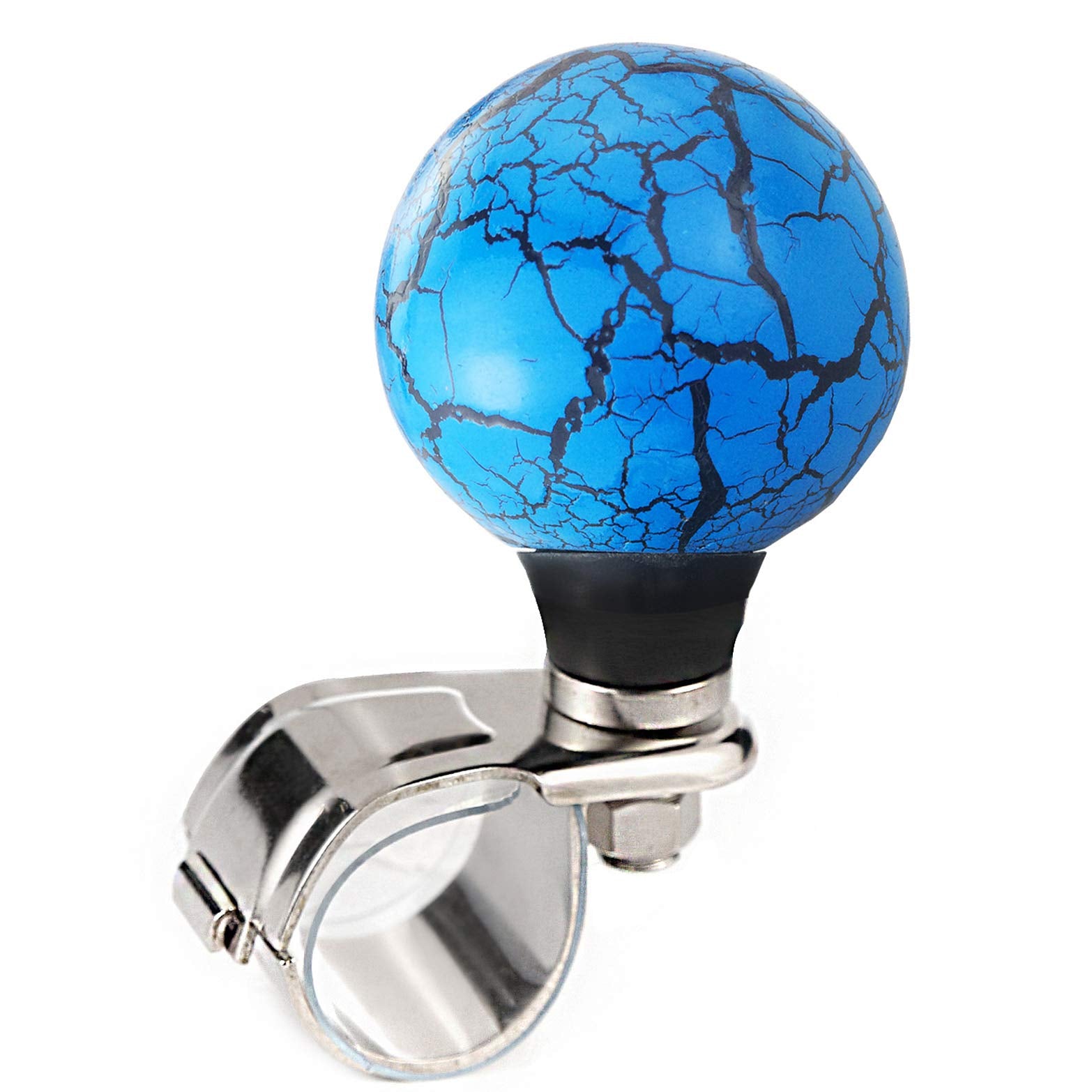 Arenbel Car Turning Control Suicide Knob Marble Ball Style Steering Wheel Spinner Assist Booster Grip Handle Fit Most Vehicles T