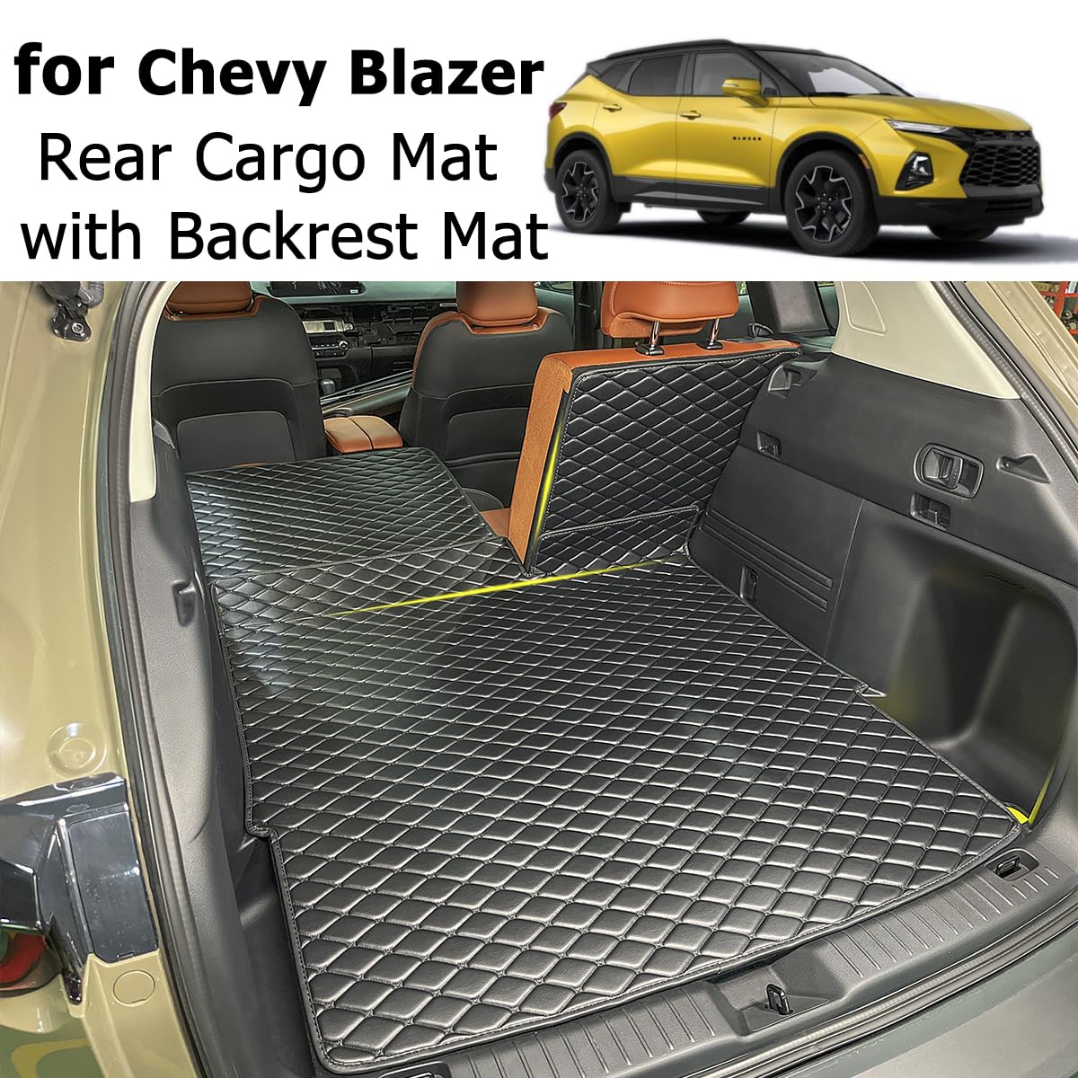 7DEEKEI Cargo Mat Compatible with 2019-2025 Chevy Blazer Trunk Mat for Chevrolet Blazer Cargo Liners All Weather Accessories