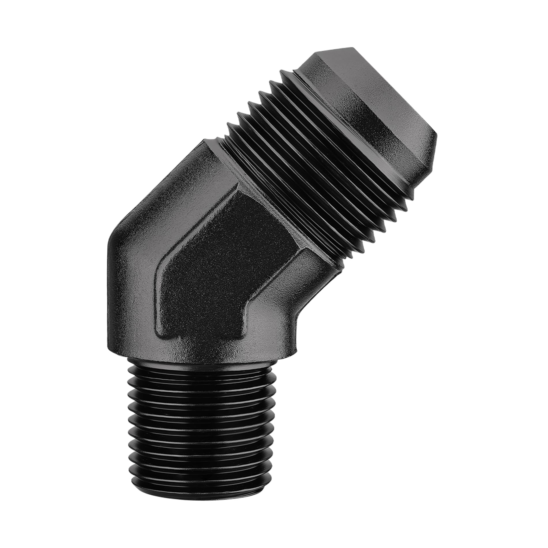 Evil Energy 12An Male Flare To 1/2'' Npt Pipe 45 Degree Fitting Adapter Aluminum Black
