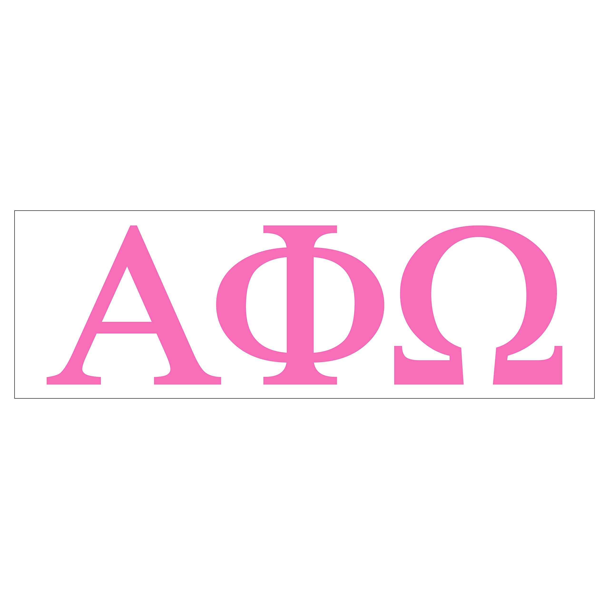 Pro-Graphx Alpha Phi Omega Greek Sorority Sticker Decal, 2.5 Inches Tall, Pink