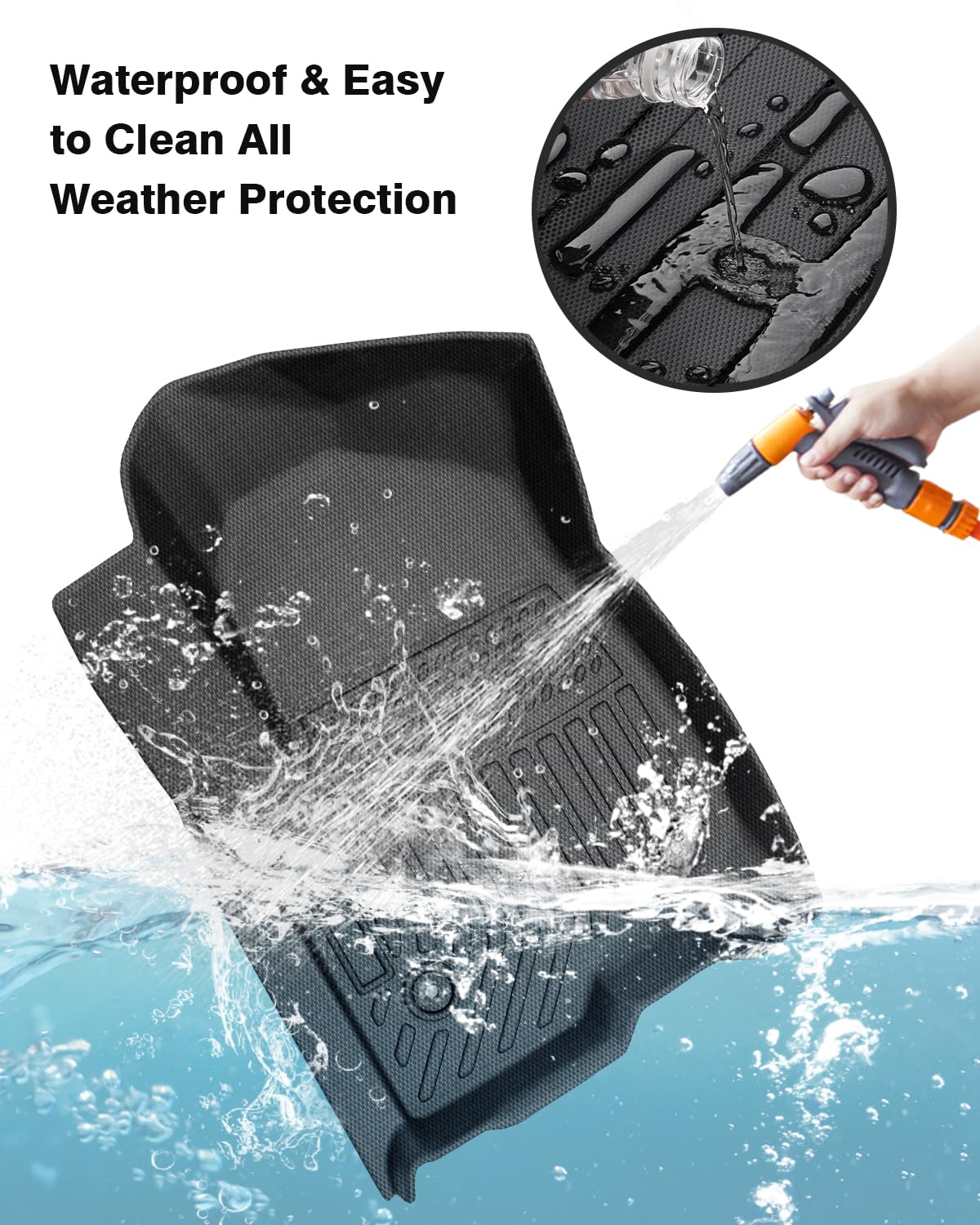 Powerty Floor Mats & Cargo Liner For 2021-2024 2025 Chevy Chevrolet Suburban/Gmc Yukon Xl 8 Seats Accessories Floor Mats 2 Row L