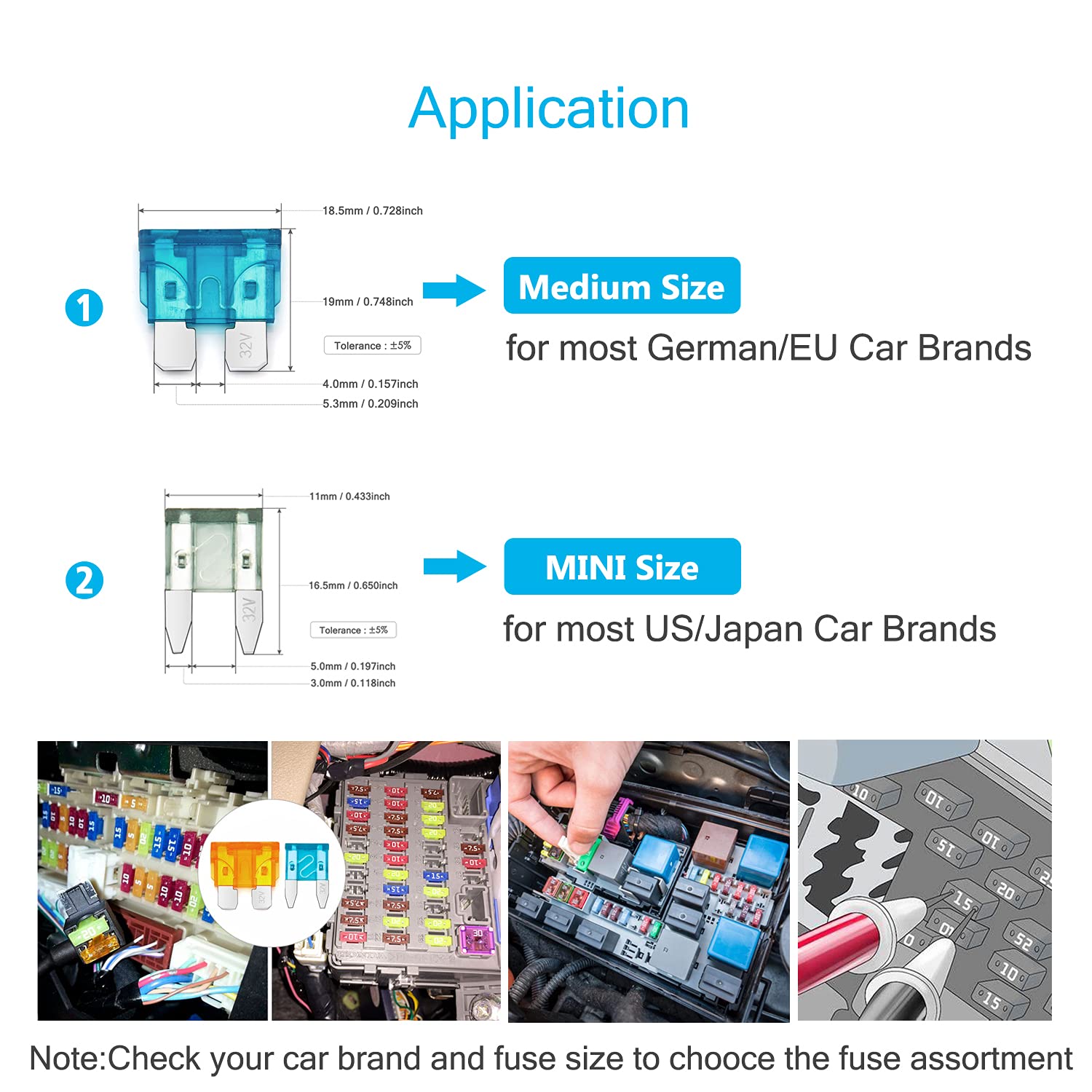 Chanzon Ul Listed 90 Pcs 18 Values Standard & Mini Car Blade Fuse Assotrment Kit Atc Atm(2A 3A 5A 7.5A 10A 15A 20A 25A 30A 35A 4