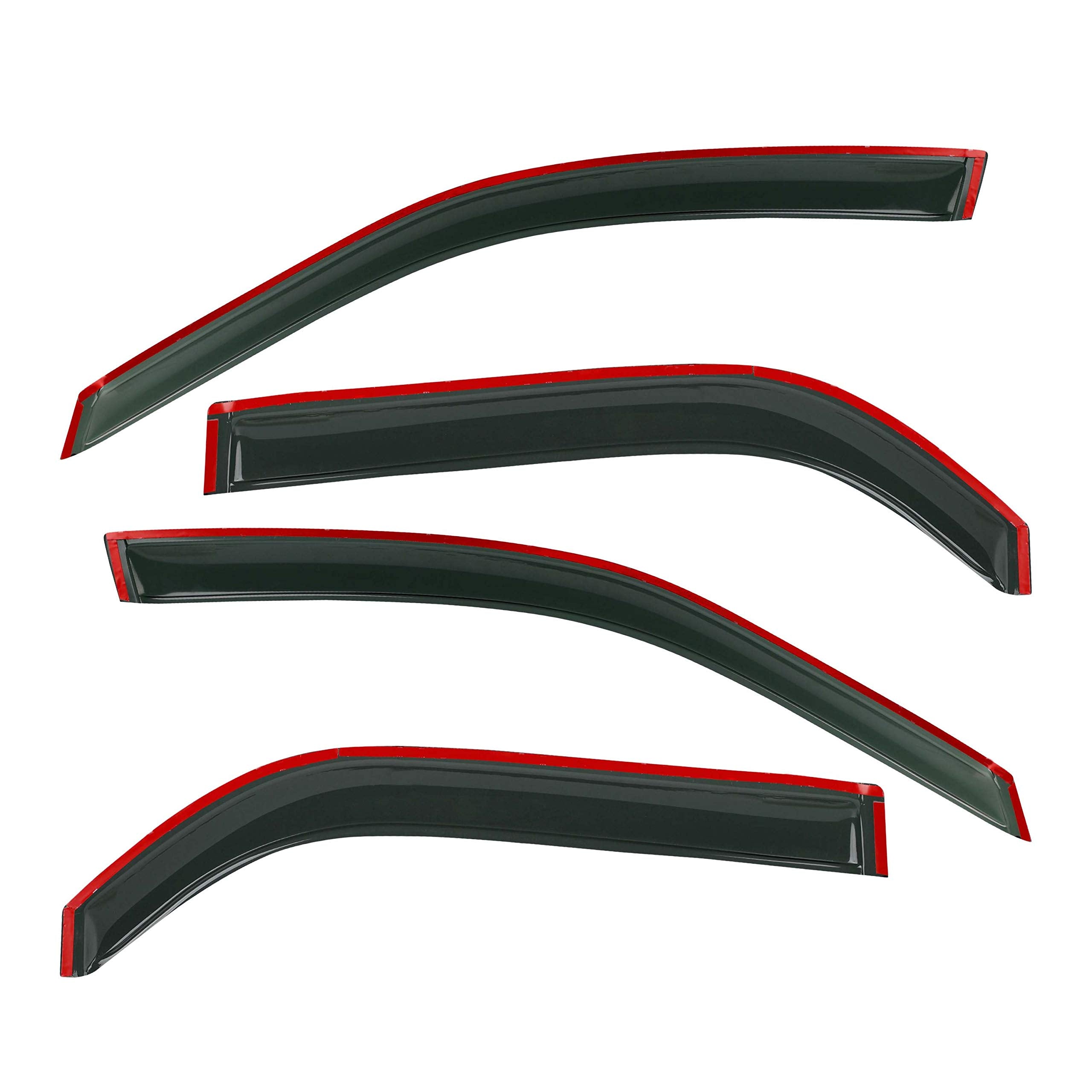 Gldifa Window Visor Rain Guards Compatible With 2001-2006 Acura Mdx Smoke 4Pc 94759
