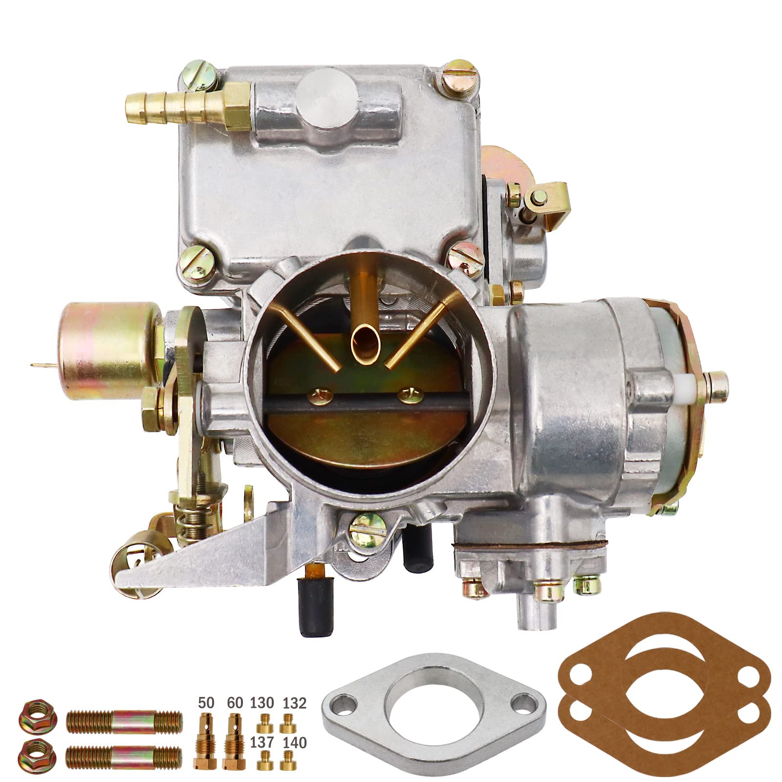 37 Pict-3 Carburetor For Vw Beetles Super Beetles 1971-1979 Dual Port 1600Cc Air Cooled Type 12V Engine Electric Choke Volkswage