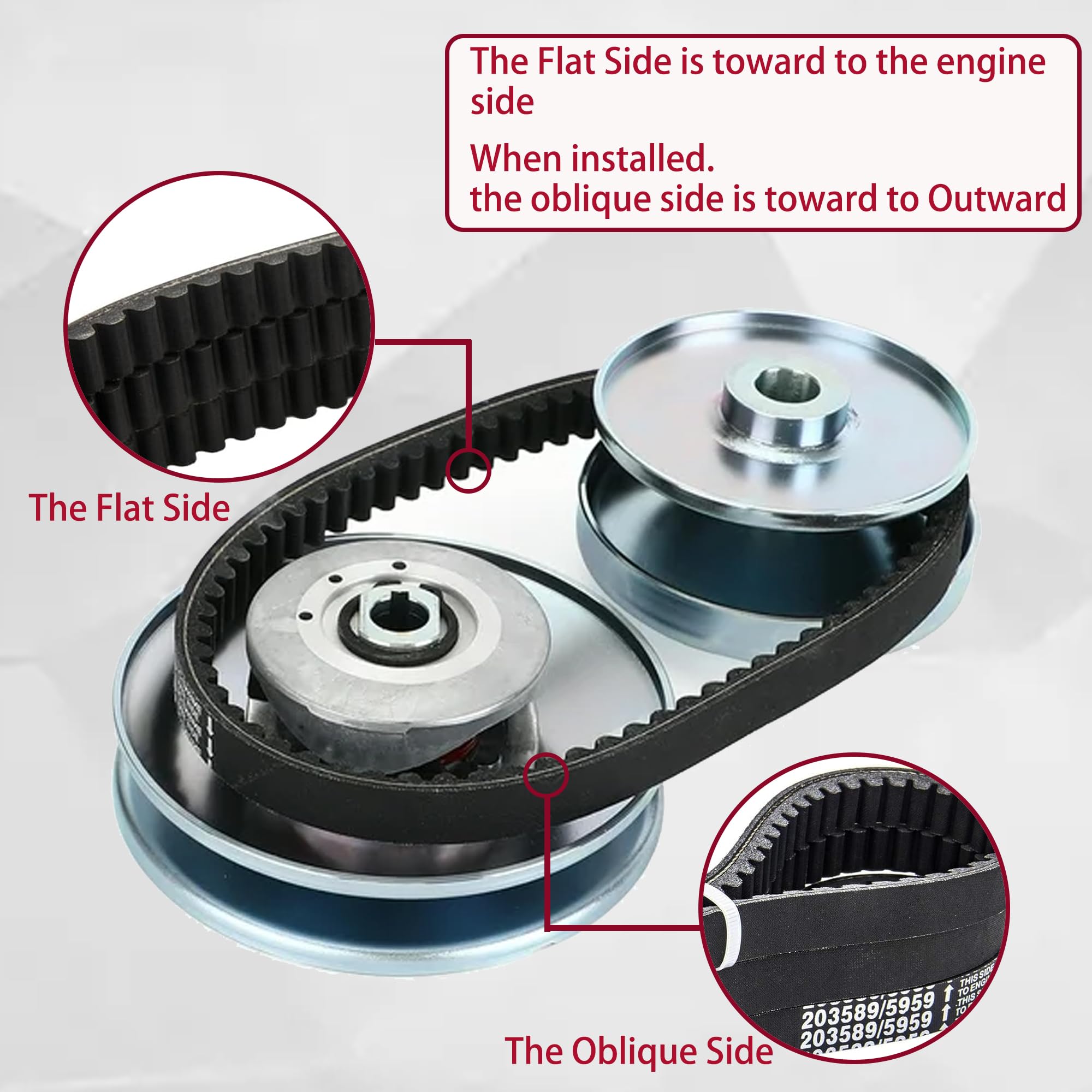 3Pcs 30 Series Go Kart Drive Belt Replaces Manco 5959 / Comet 203589 Durable Trorque Converter Belt