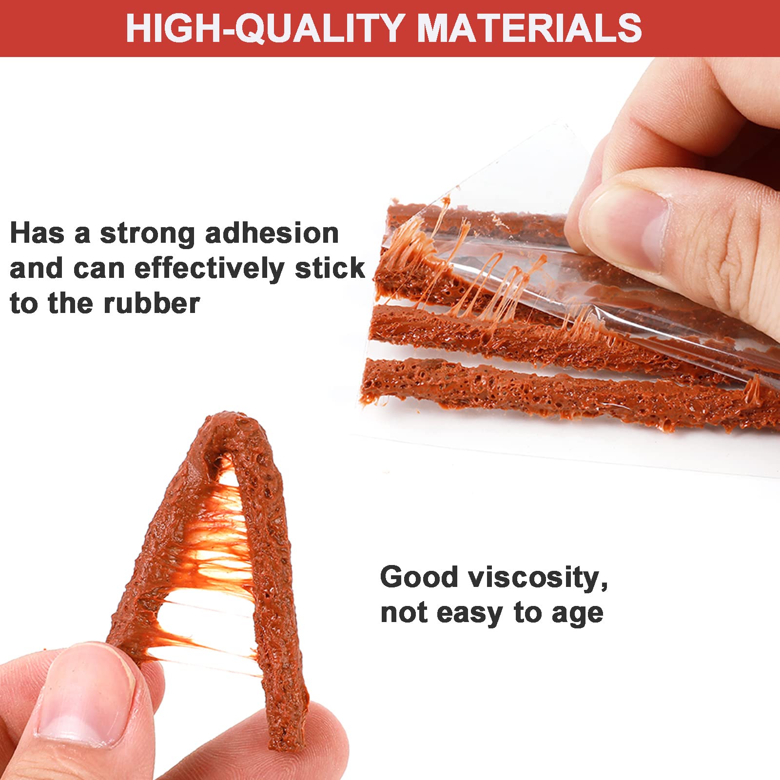 PUIBERS 60 Pcs Tire Repair Plugs, Tire Repair Gum for Tubeless Puncture,Tires Strings Rubber Plug Tool for Car, RV, SUV, ATV, Mo