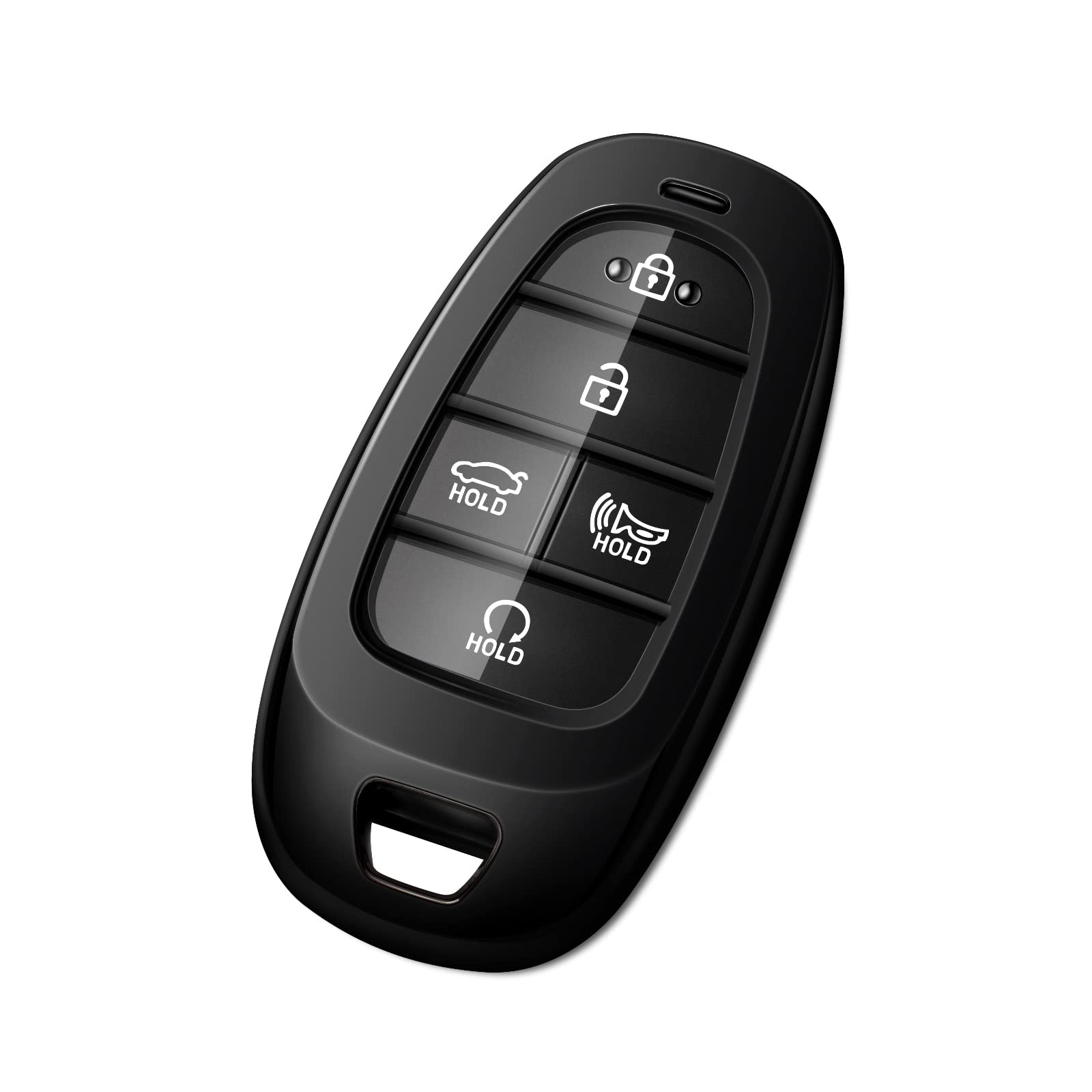 Tengare Car Key Fob Cover Keychain Holder Protector Case Automotive Accessories Black