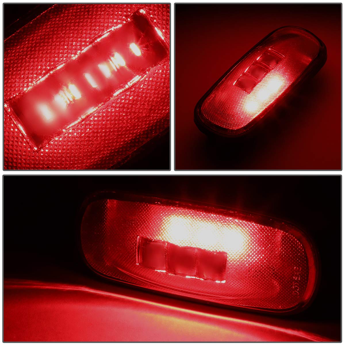 Dna Motoring Fendl-Dram02-Sm 4Pcs Smoked Lens Dually Fender Led Side Marker Light Lamps