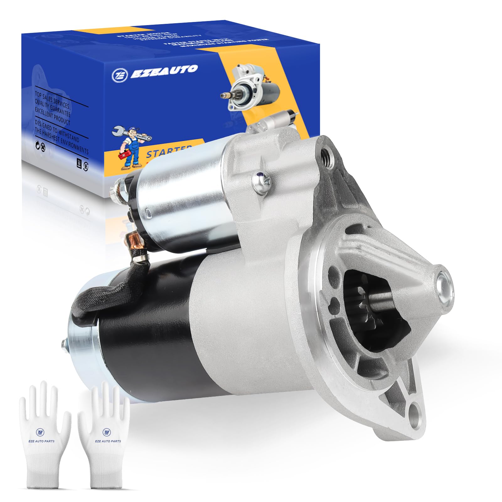 Ezexpreze 17749 Jeep Starter Replacement New for 4.0L 1999-2001 Cherokee, 1999-2002 Grand Cherokee TJ, 1999-2004 Wrangler, L6, 5