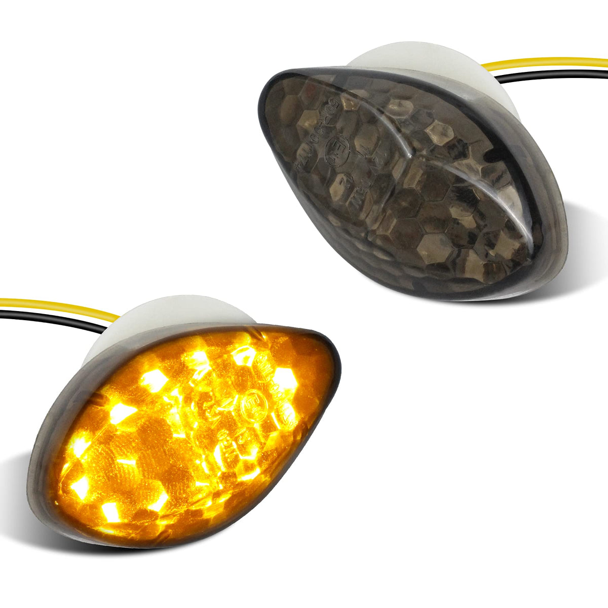 QUASCO Flush Mount Turn Signals Led Smoked Motorcycle Blinkers Compatible with Honda CBR1000RR CBR600F4I CBR600F4 CBR600RR CBR92