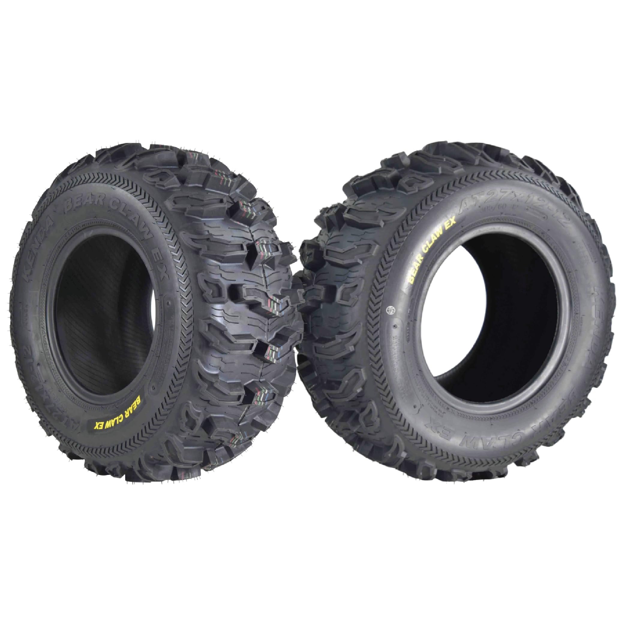 Kenda Bearclaw Ex K573-27X12-12 Rear Tires For All Terrain (Atv), Utv, And Side By Side (Sxs) Vehicles - 6-Ply - Bear Claw Ex 27