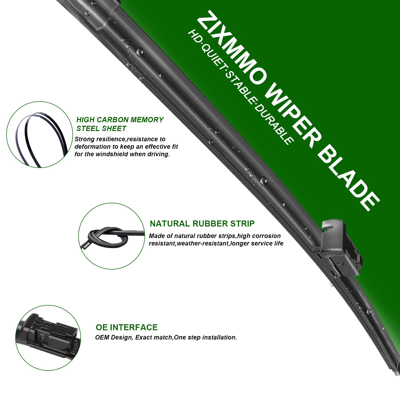 2 Factory Wiper Blades Replacement for Tesla Model 3 2017-2021 & Model Y 2020-2021 Original Equipment Windshield Wiper Blades Se