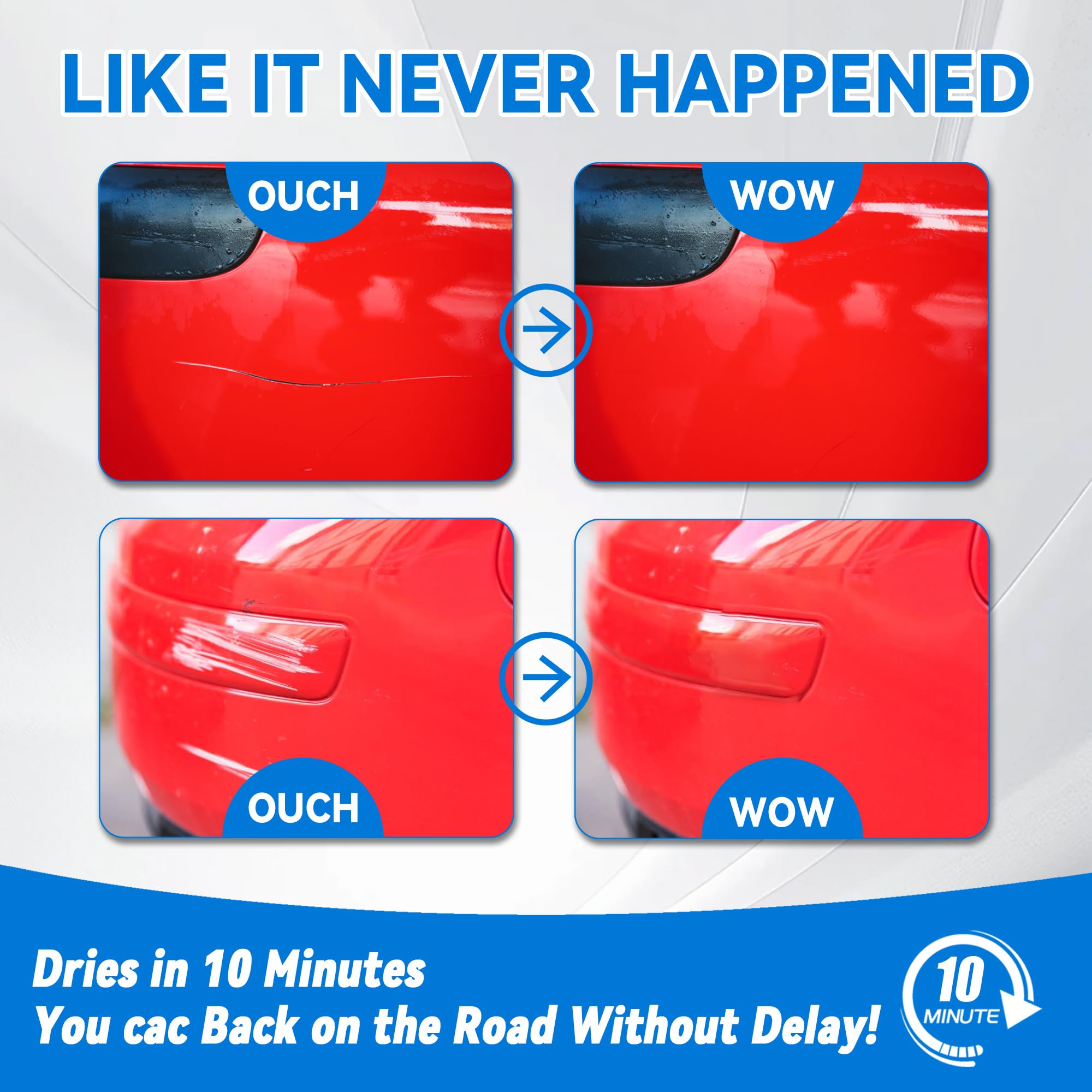 Touch Up Paint for Cars, Ruby Red Car Paint Scratch Repair, Auto Paint Repair Pen, Automotive Scratch Remover, Professional Seam