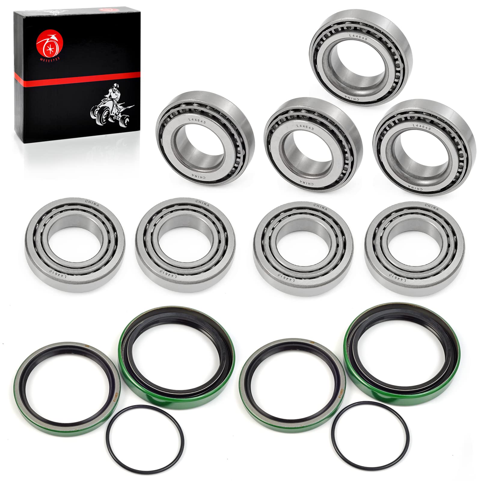 Moto1988 Front Wheel Hub Strut Bearings & Seals Kit For Polaris Sportsman 335 400 500 Magnum 325 425 500 Scrambler 400 500 Worker 335 500 Big Boss 400L 500 3554506 3554509 3610019 3610028 3554507