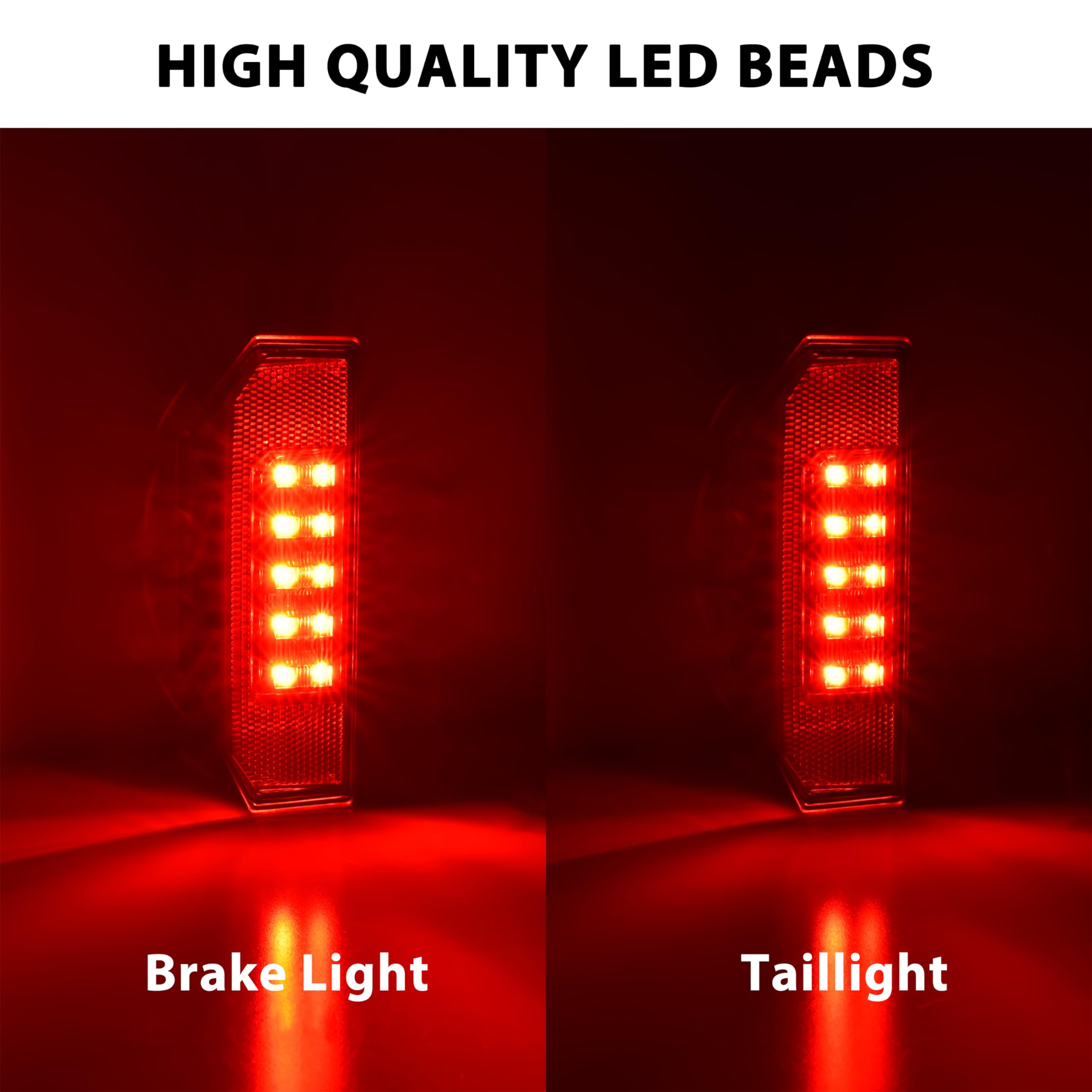Sautvs Utv Tail Lights For Polaris Ranger 1000 900 570/ General, Red Led Taillights Rear Brake Stop Lights For Polaris Ranger 900 Xp 1000 570 Full Size Rgr General 2015-2020 Accessories (2Pcs)