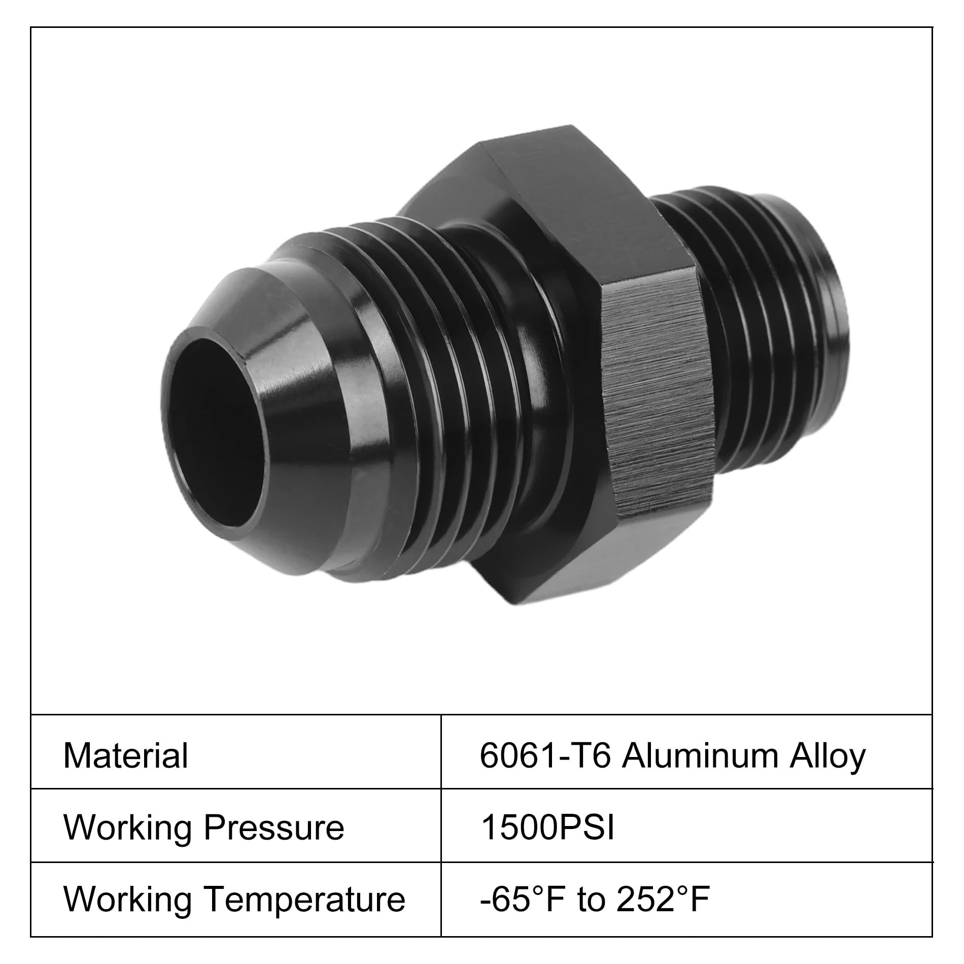 Evil Energy 6An Male To 5/8 X 18 Inverted Flare Thread Fitting Adapter Straight