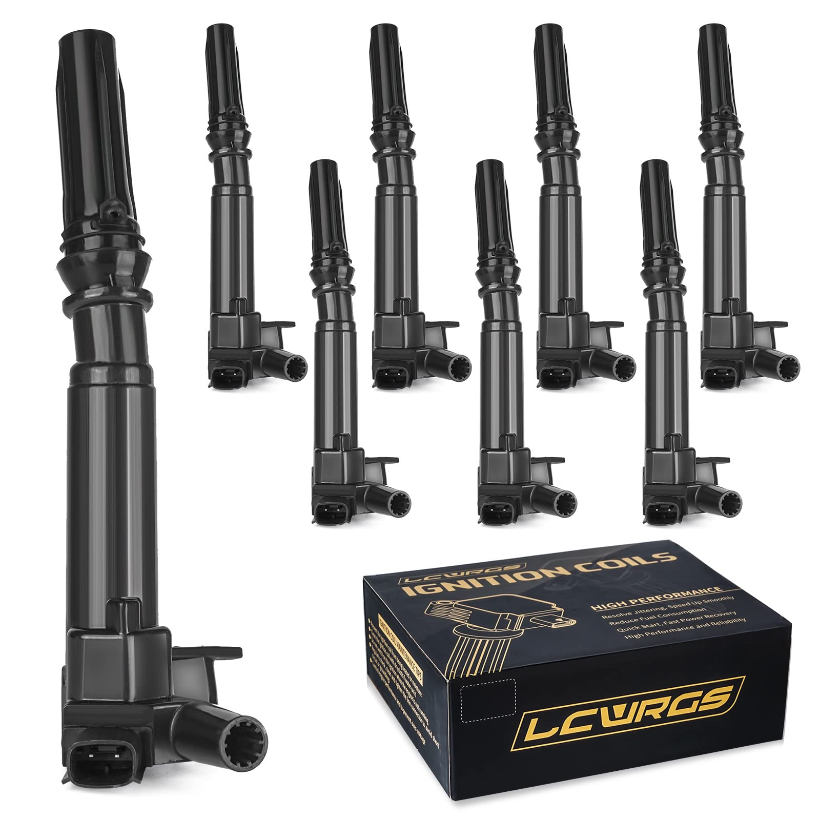 Set Of 8 Ignition Coils Fits For 6.2 V8 Ford F250 F350 E350 Super Duty 2010 2011 2012 2013 2014 2012 2016 2017 Coil Packs Driver