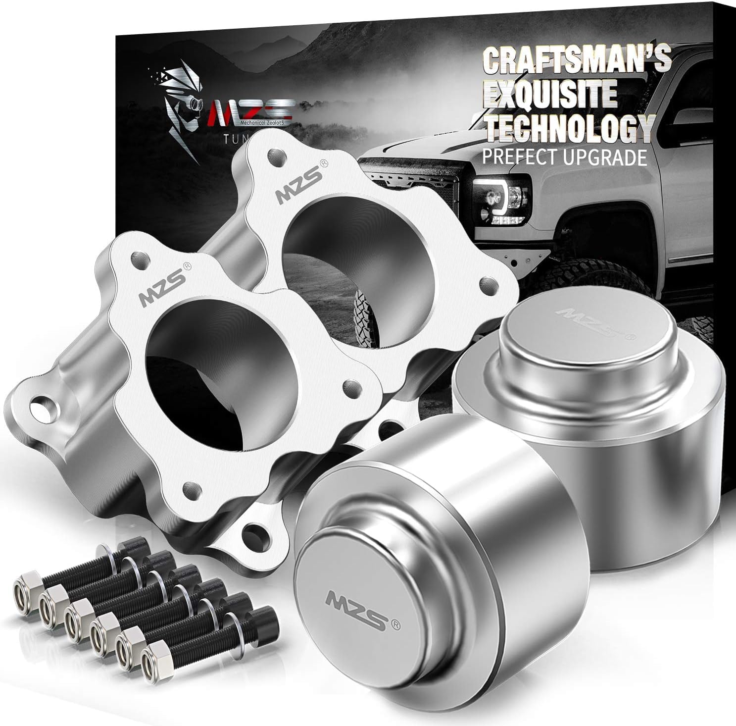 MZS 3'' Front and 2'' Rear Leveling Kit Compatible with 2009-2025 Ram 1500 4WD 4X4, 3 Inch Front Lift Kit Strut Spacers and 2 In