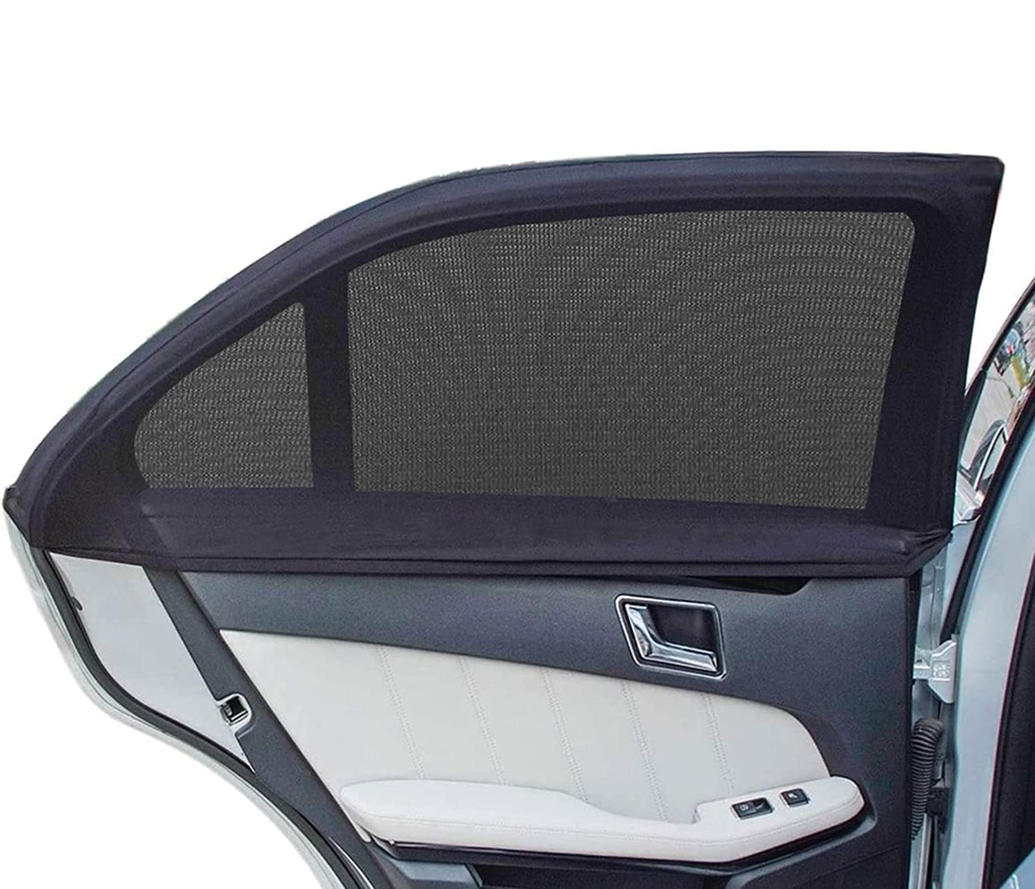 Universal Car Window Shades, Side Window Shade For Car, Breathable Mesh Baby Car Rear Window Sunshades - 2 Pack(Medium 39X19)