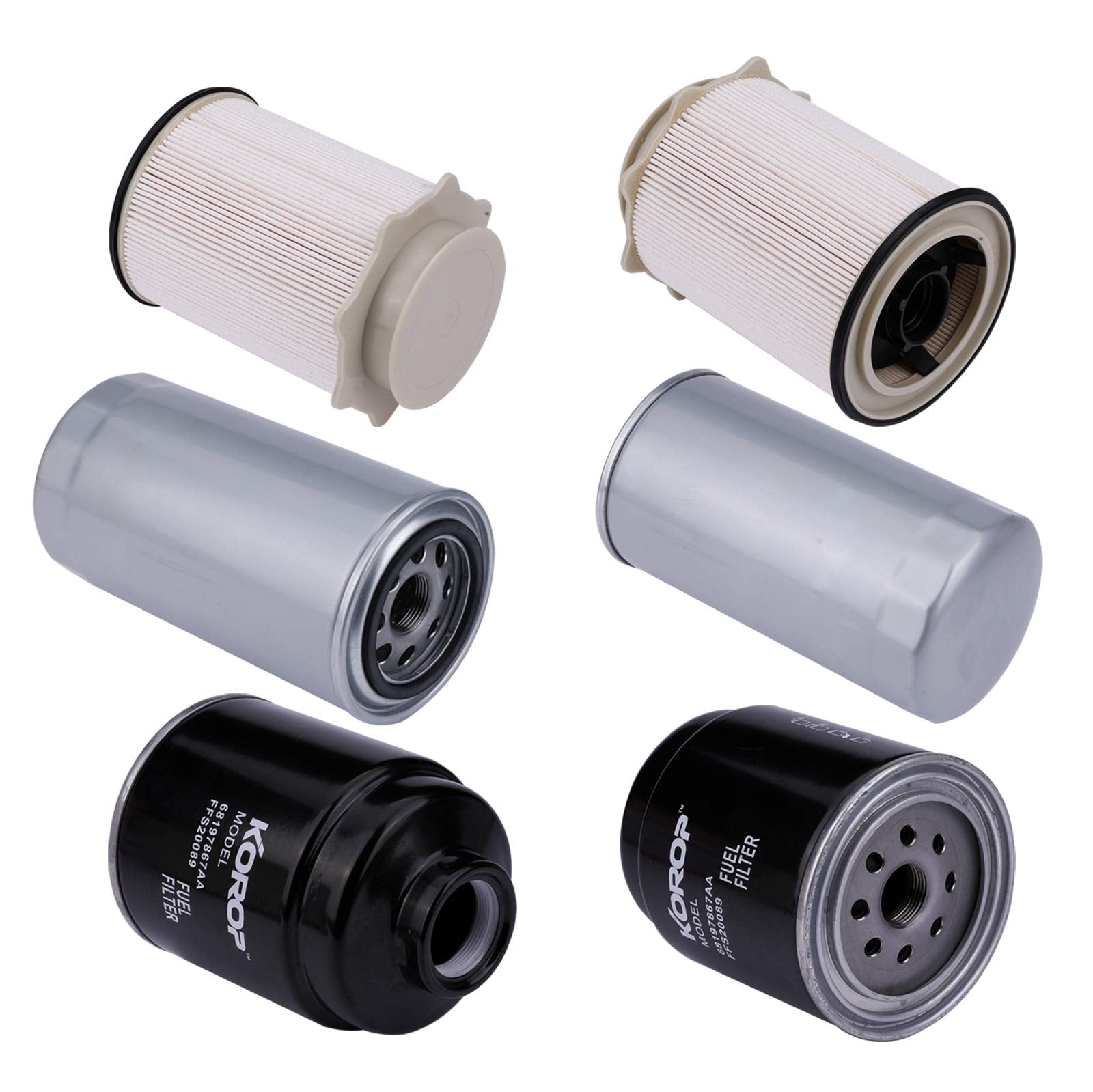 Fuel Filter Water Separator and Oil Filter Set Fits for Dodge Ram 6.7L Cummins Diesel 2013-2018 2500 3500 4500 5500 Replaces# 68