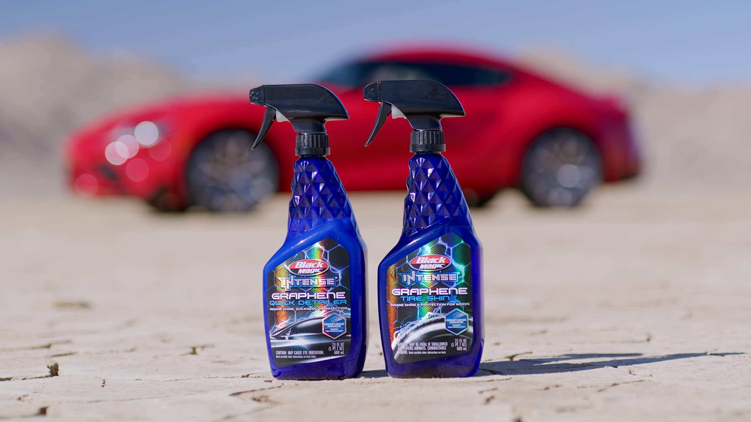 Black Magic 120177 Intense Graphene Tire Shine 16Oz - Top Of The Line Tire Shine And Durability, Repelling Brake Dust And Road G