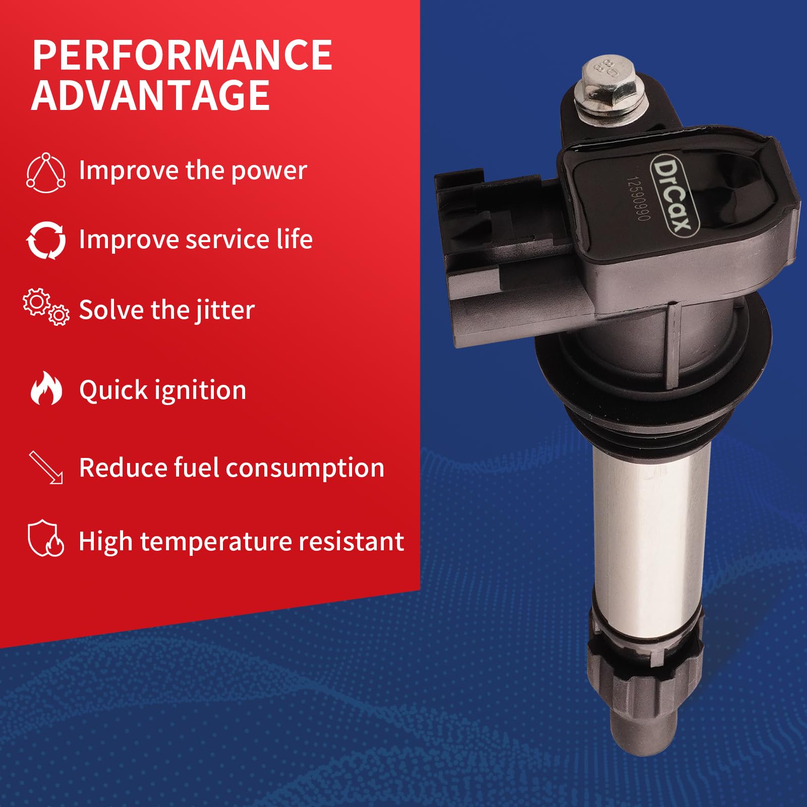 Drcax Oem Ignition Coil Uf569 Gn10494 C1555 Compatible With Cadillac Ats Cts Srx Xts Chevy Gmc Camaro Equinox Impala Terrain Sat