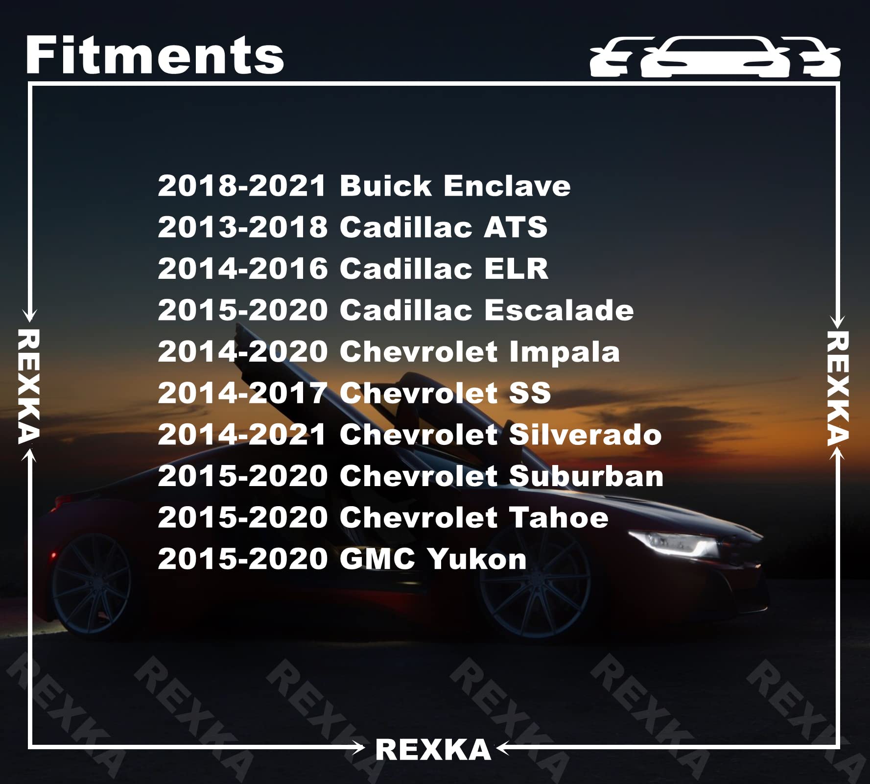 Rexka 15Pcs Body Side Moulding Clips Compatible With Gm 11611375 Cadillac Chevrolet Gmc Ats, Enclave, Escalade Esv, Impala, Silv