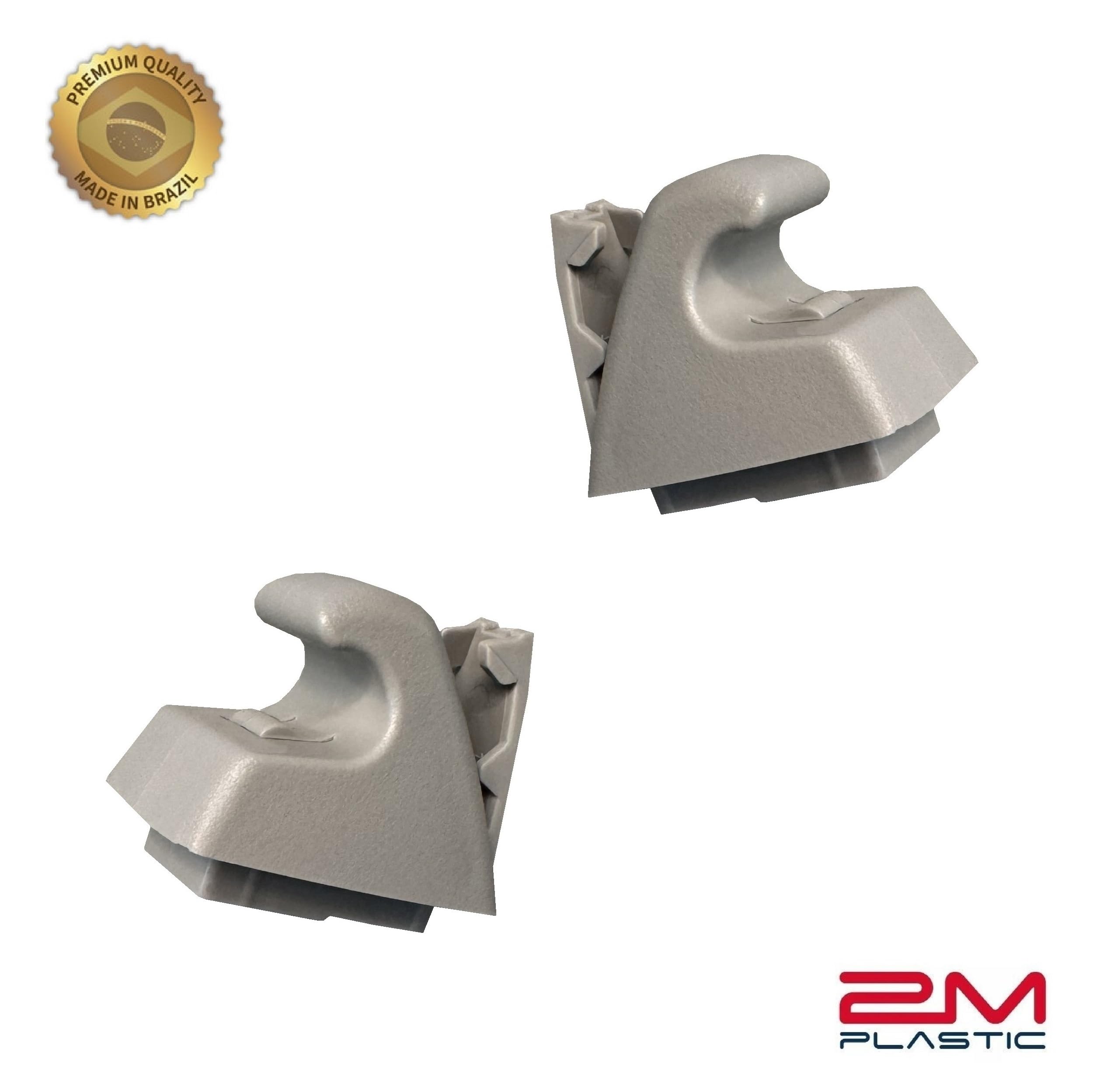 Sun Visor Fits For Chevy Sonic 2012-2020 Spark 2011-2022 Gray Replacement Brand 2M Plastic (Gray Pair + Support)