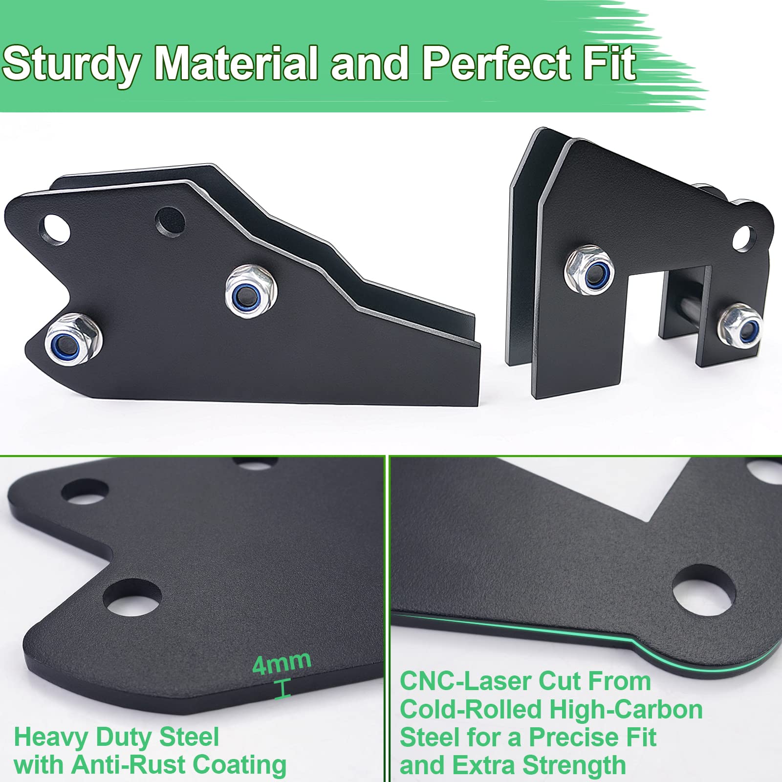 UTV Ranger Lift Kit - StarknightMT 3'' Ranger Front & Rear Bracket Lift Kit Compatible with Polaris Ranger 570 Fullsize/XP 570/X