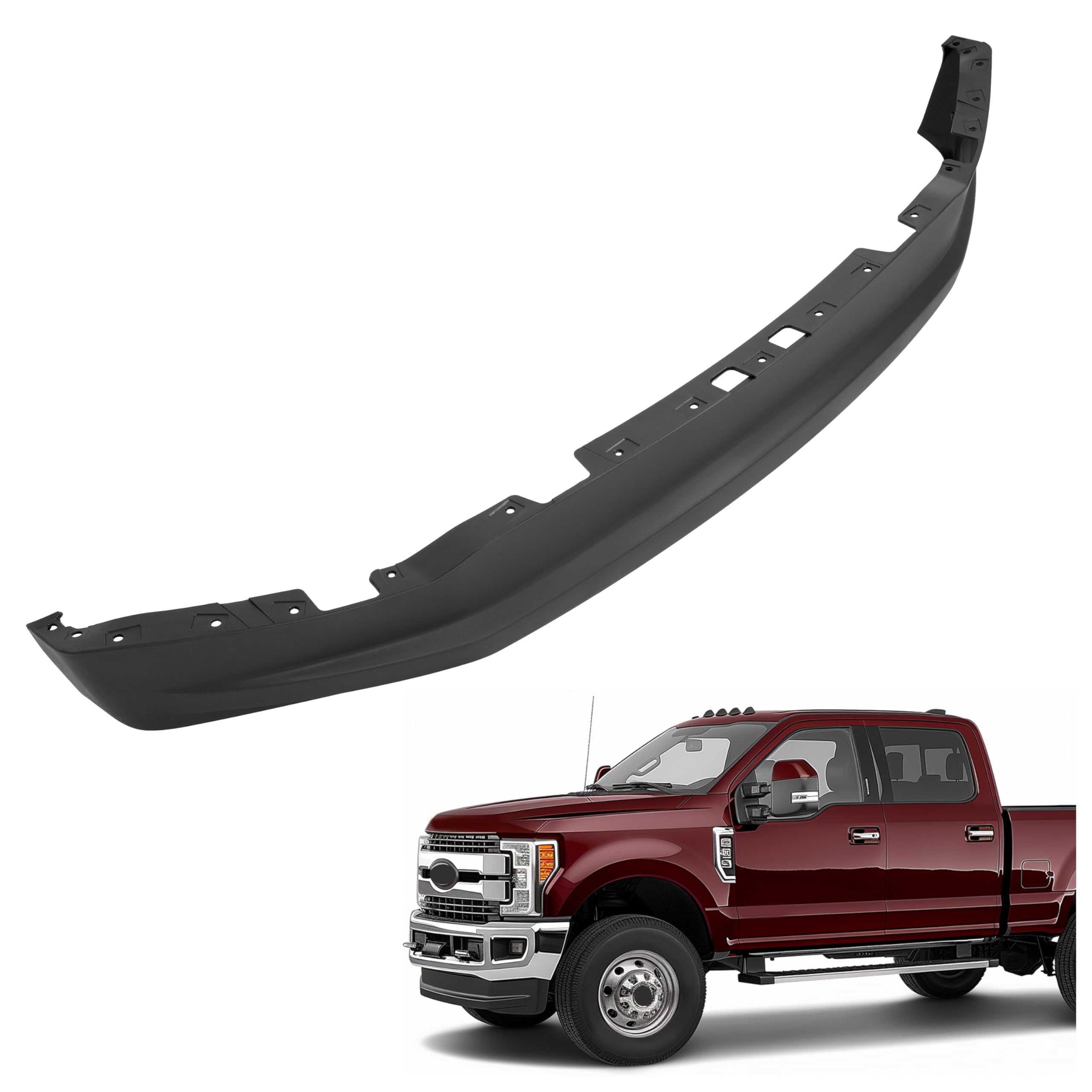 HECASA Front Bumper Valance Compatible with 2017-2019 Ford F250 F350 F450 F550 Super Duty Pickup 4WD Plastic(PP) Lower Valance P