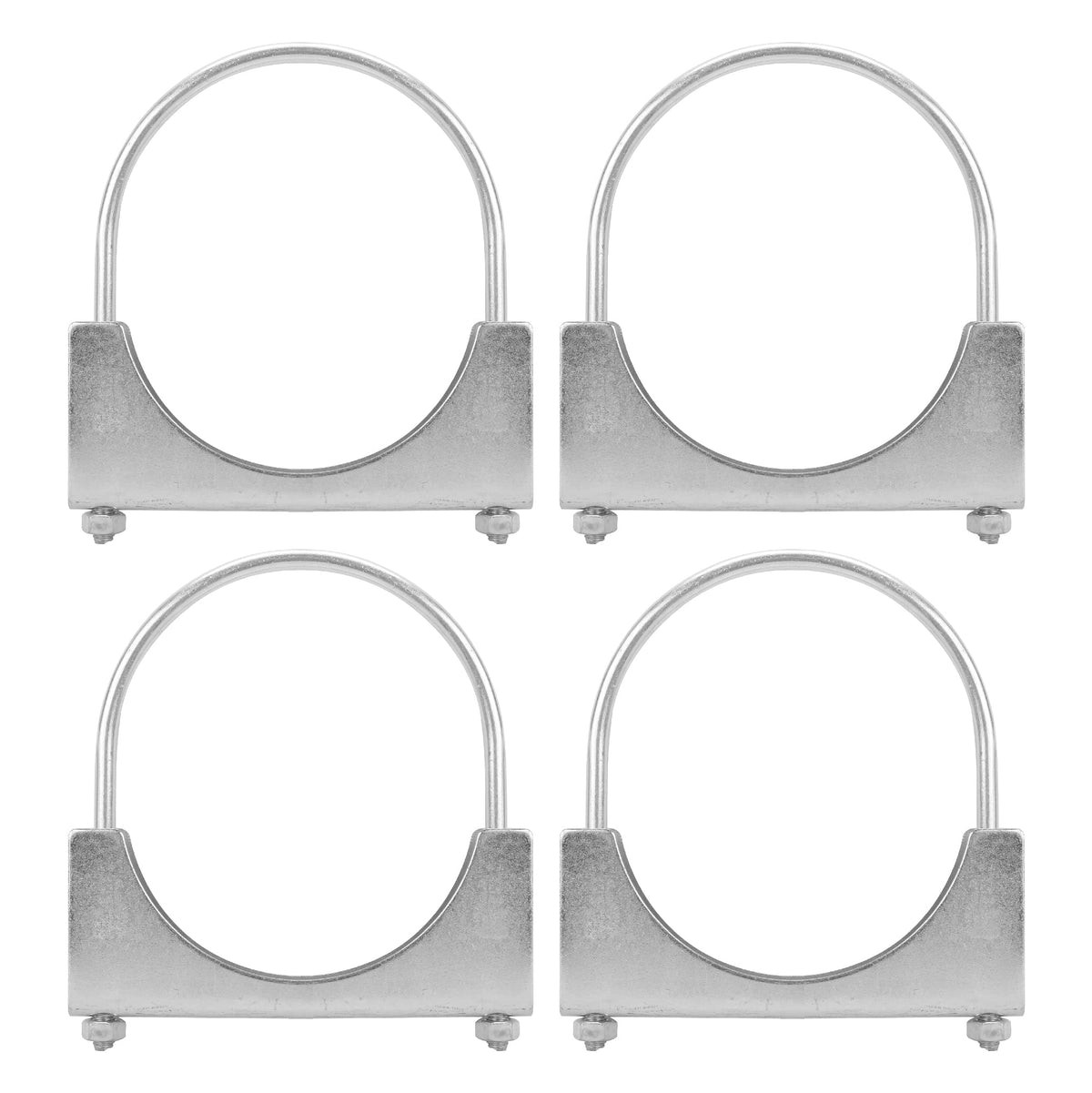 Batoneco 5'' U Bolt Clamp, Muffler Exhaust Clamps,5 Inch Saddle Style Heavy Duty Mild Steel(4-Pack)