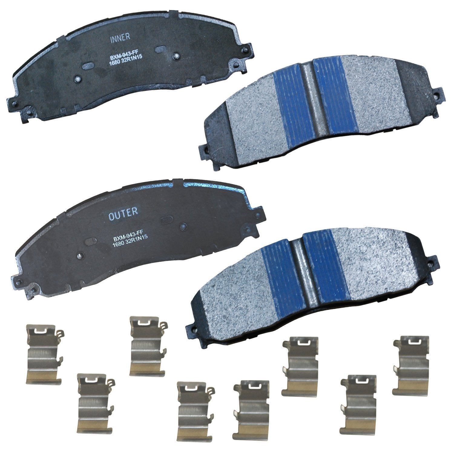 Bendix Premium Sbm1680 Semi-Metallic Front Brake Pads Compatible With Ford F-250 Super Duty 2022-2013, F-250 Super Duty 2024, F-