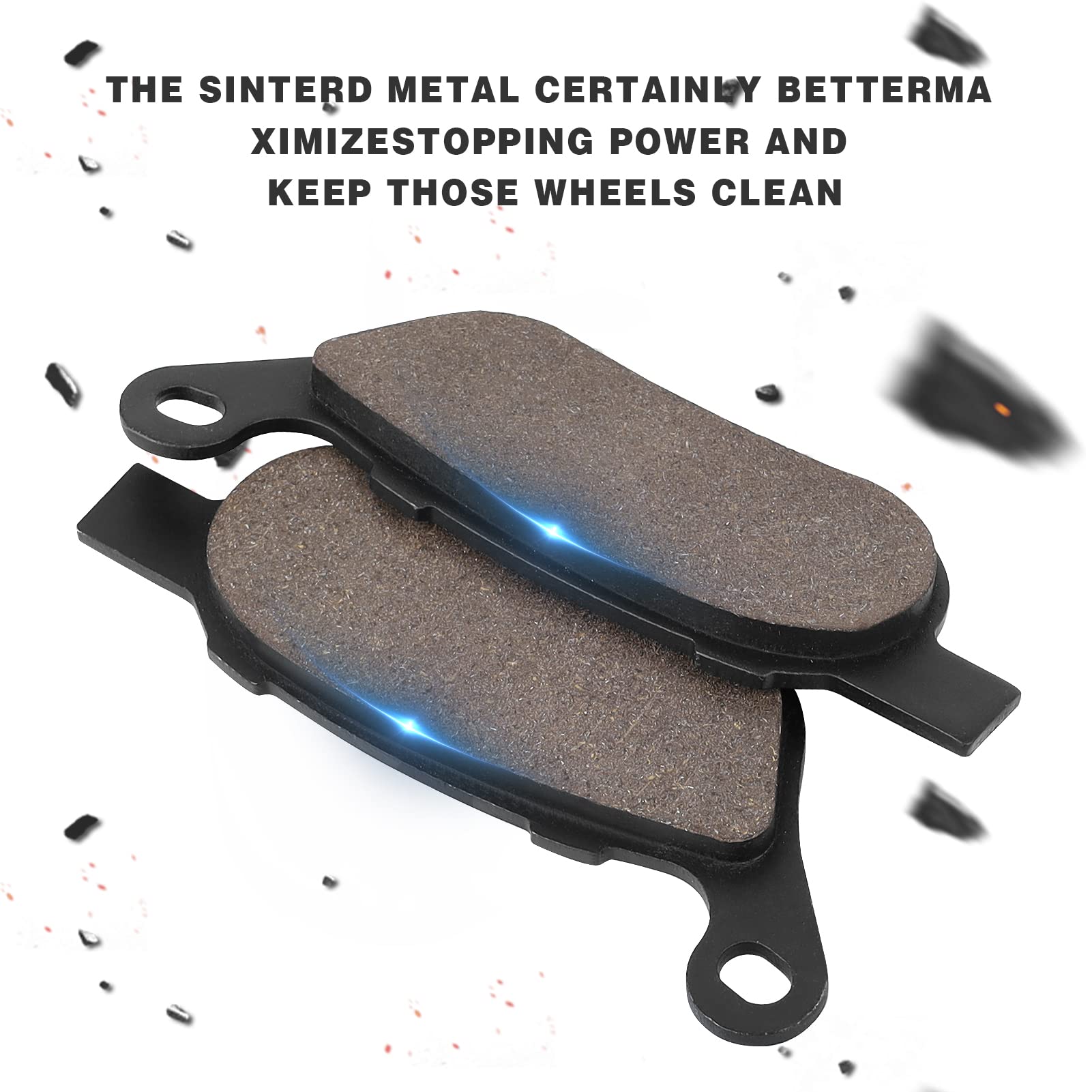 Sollon Front And Rear Brake Pads For Harley Davidson Fatboy, Heritage Softail Classic, Dyna Wide Glide, Super Glide, Softail Sta