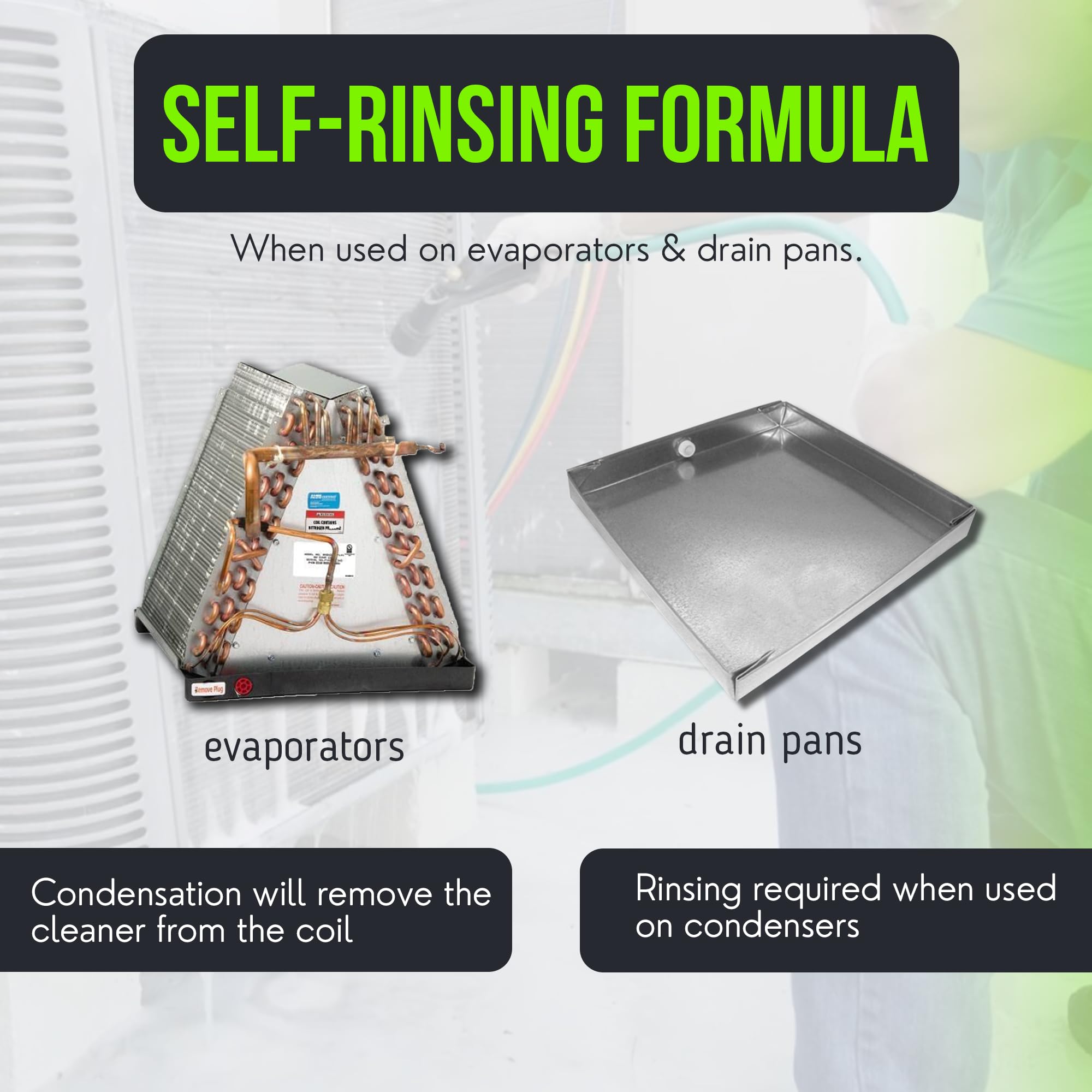 Leak Saver Hvac Guys Foam Blaster Air Conditioner Cleaner - Ac Coil Cleaner Foaming No Rinse Formula - Coil Cleaner For Ac Unit