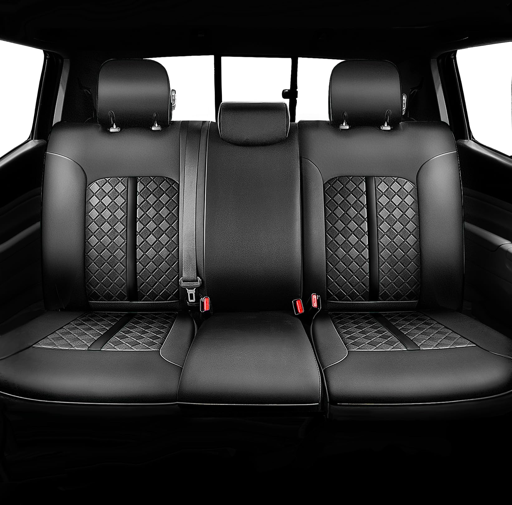 Carlimeki Tacoma Seat Covers Custom Fit For 2005 2006 2007 2008 2009 2010 2011 2012 2013 2014 2015 Crew Cab 2Nd Gen Tacoma Base,