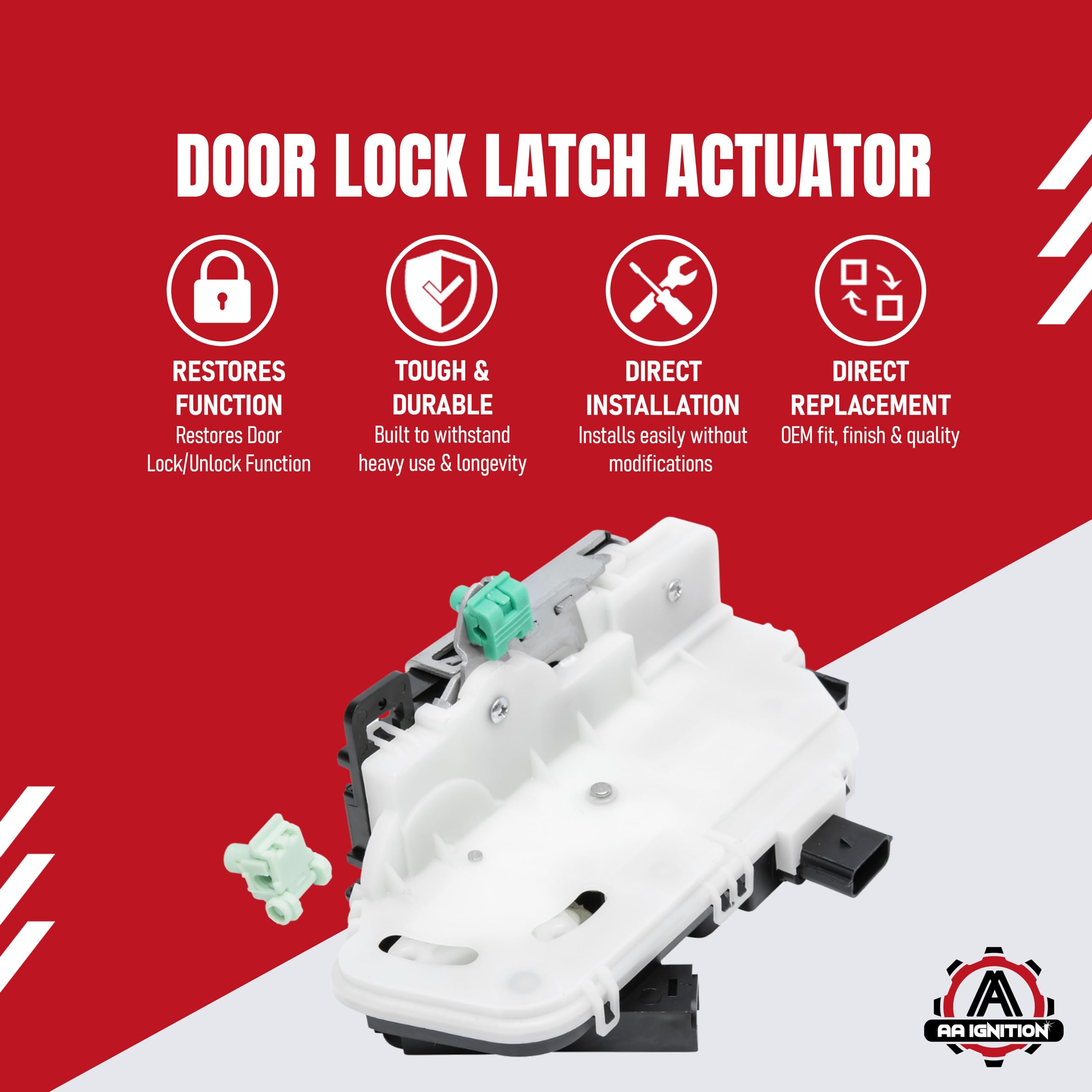 Door Lock Latch Actuator Replacement By Aa Ignition - Rear Right Passenger Side - Replaces 9L3Z5426412A, 7T4Z7826412C - Fits For