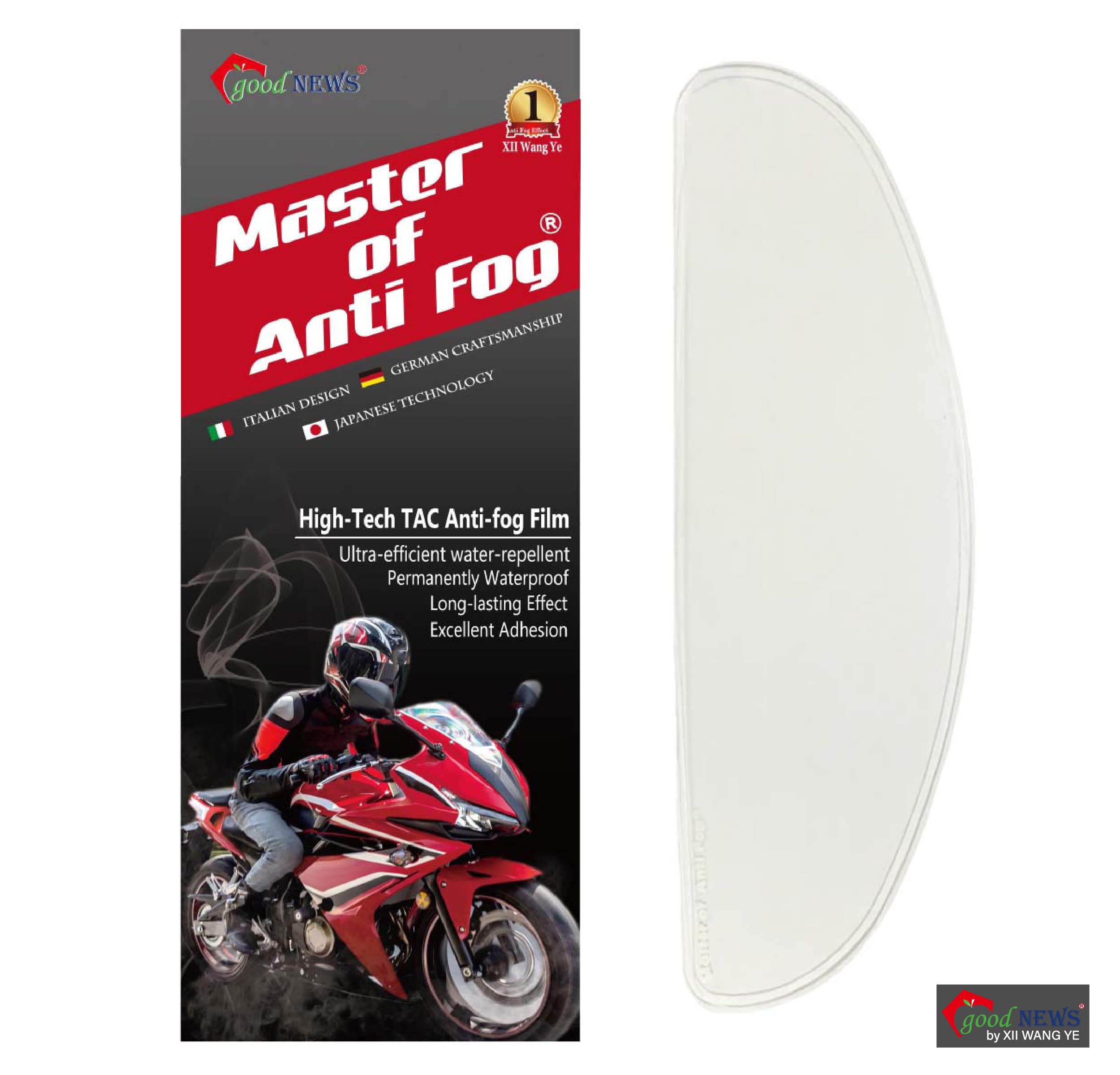 Xii Wy Universal Motorcycle Full Face Helmet Shield Anti Fog Film,Clear Visor Lens Insert Fog Resistant Waterproof Sticker
