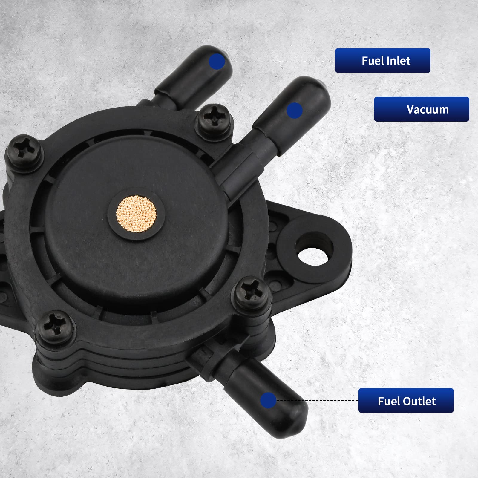 Fuel Pump For Kohler, Vacuum Fuel Pump With Fuel Filter For Kohler 17Hp-25 Hp Briggs And Stratton John Deere Honda Yamaha Small Engine Lawn Mower Tractor