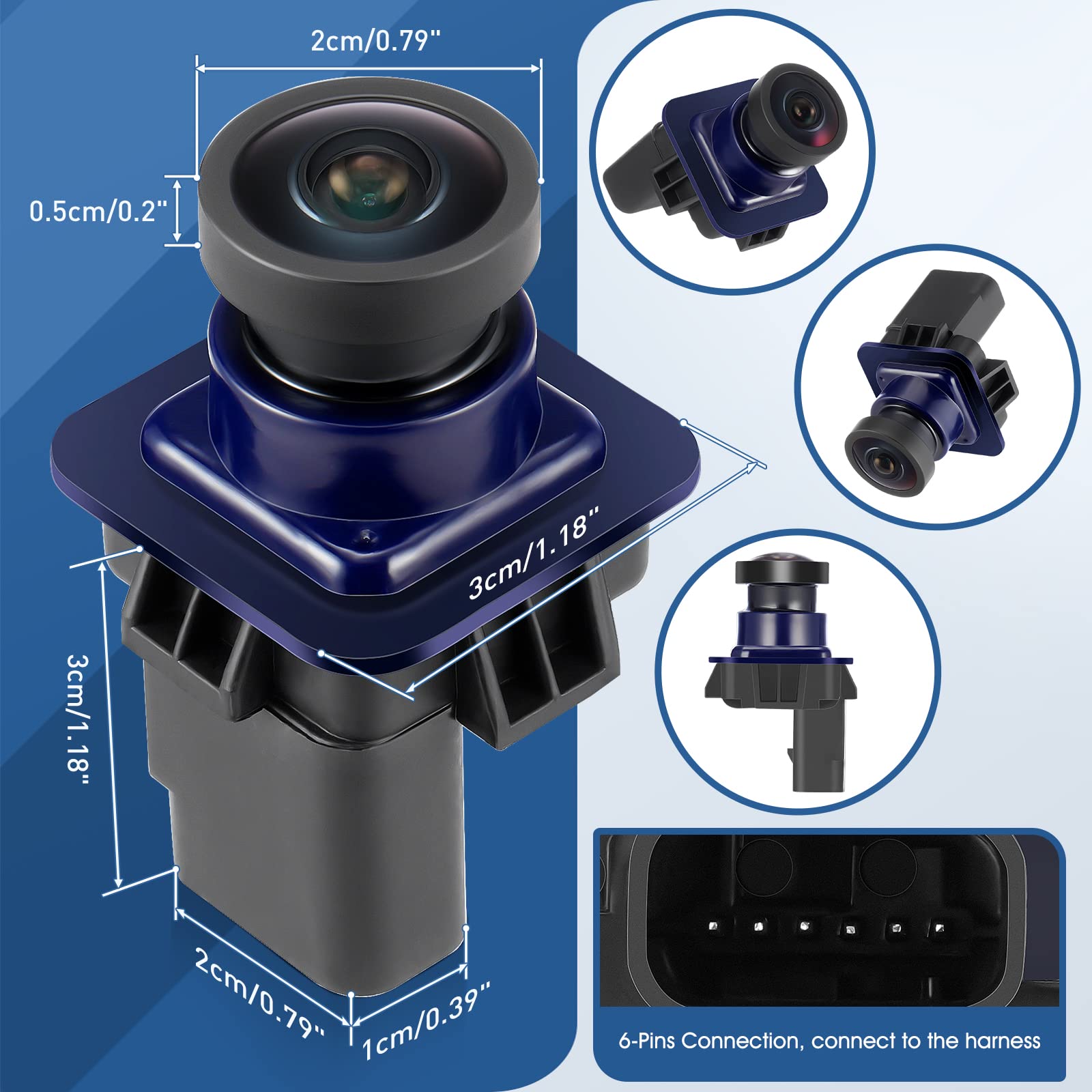 Acauto Rear View Backup Reverse Camera Compatible With Ford F150 2010-2014, Ford Mustang 2015-2020 & Lincoln Mkc 2015-2019, Park