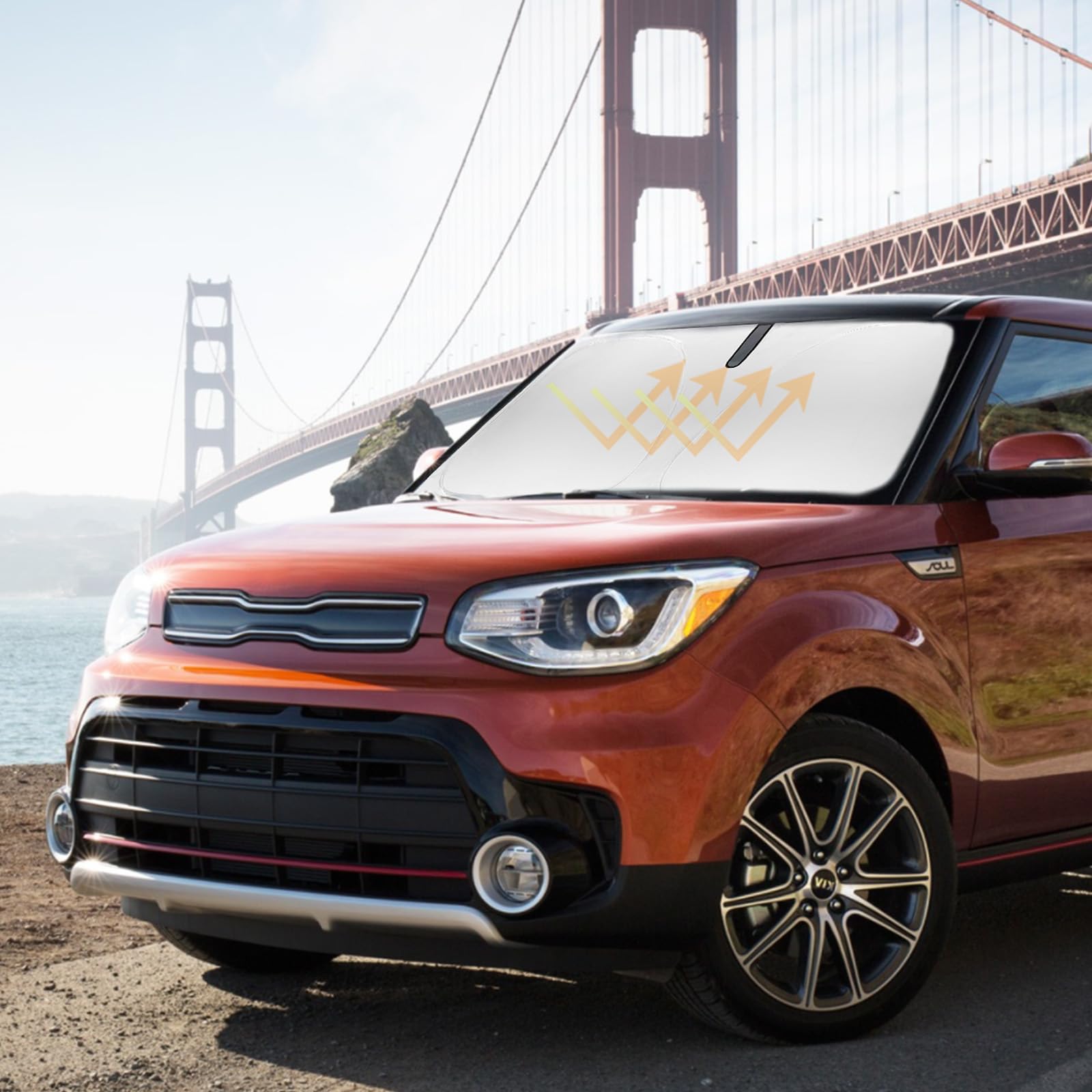 Windshield Sun Shade Car Sunshade For Kia Soul 2014-2024 2025 Accessories Windshield Sun Visor Cover For Soul Front Window Shiel