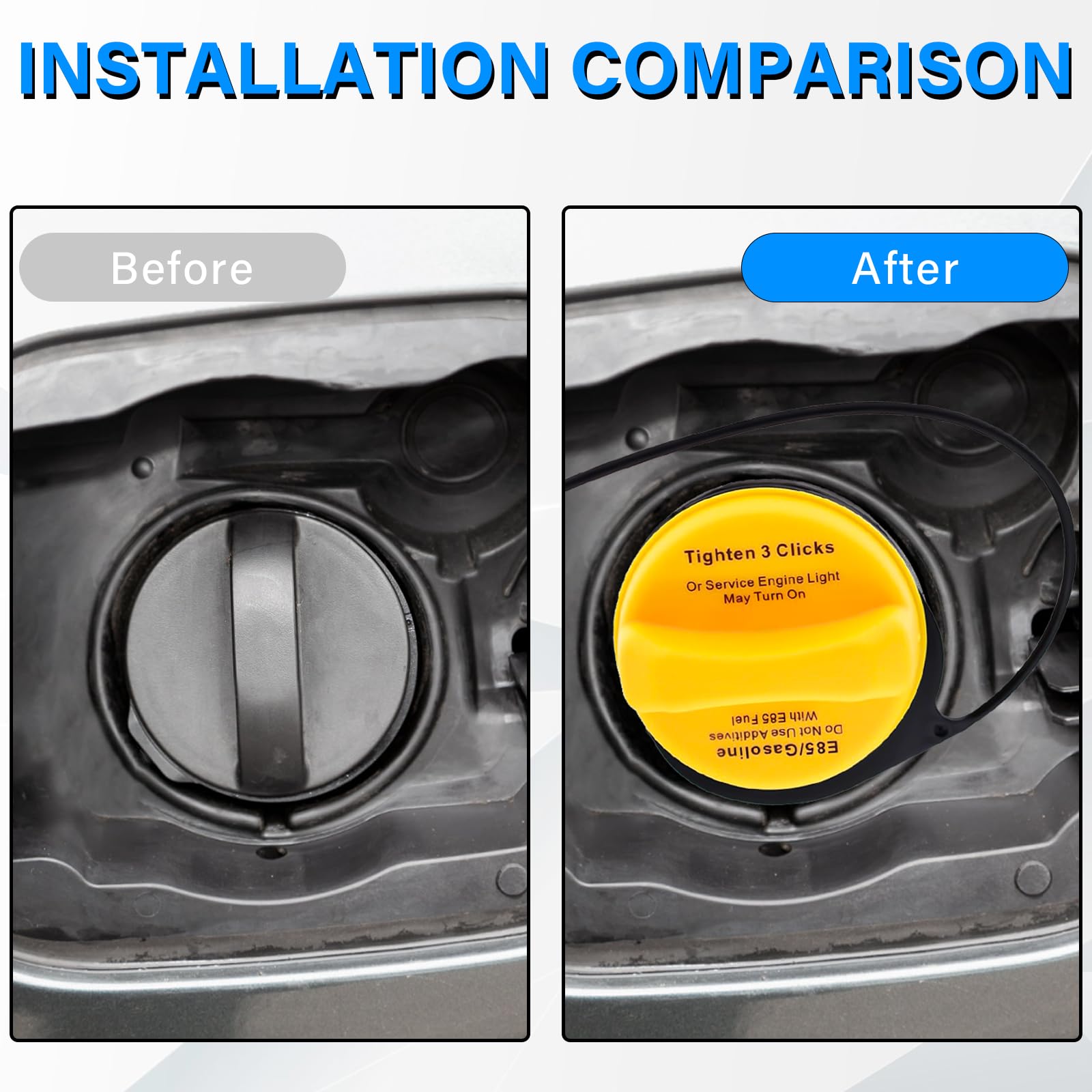 E85 Gas Cap Replasement for Chevrolet Silverado 1500, Suburban 1500 Tahoe Avalanche, 2009-2011 Cadillac Escalade ESV/EXT & 2007-