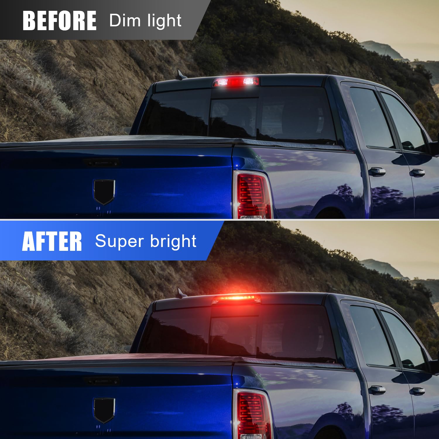 Suparee Ram 1500 Led 3Rd Brake Light Tail Rear High Mount Lamp For 2009-2017 Dodge Ram 1500 2010-2017 Dodge Ram 2500 3500 Red &