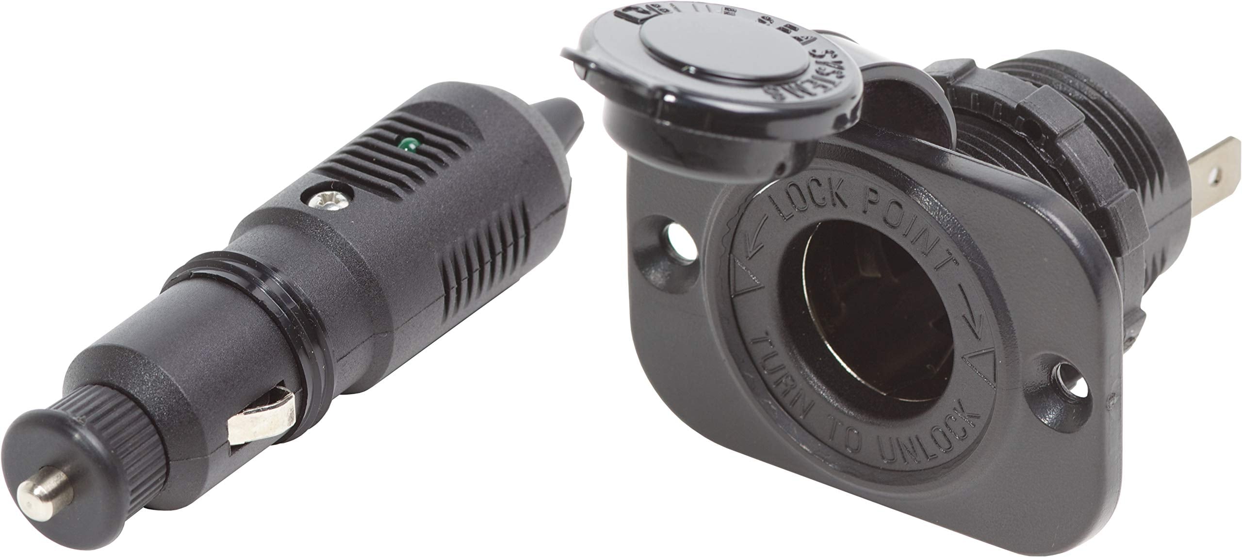 Blue Sea Systems 1015 12-Volt Plug With Dash Socket