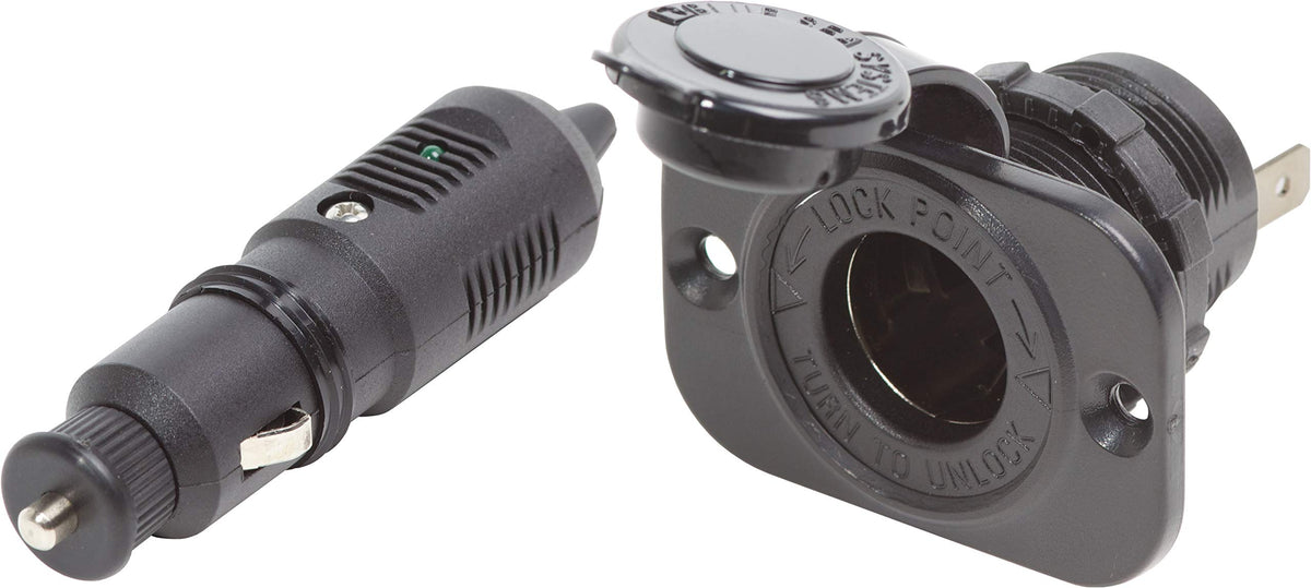 Blue Sea Systems 1015 12-Volt Plug With Dash Socket