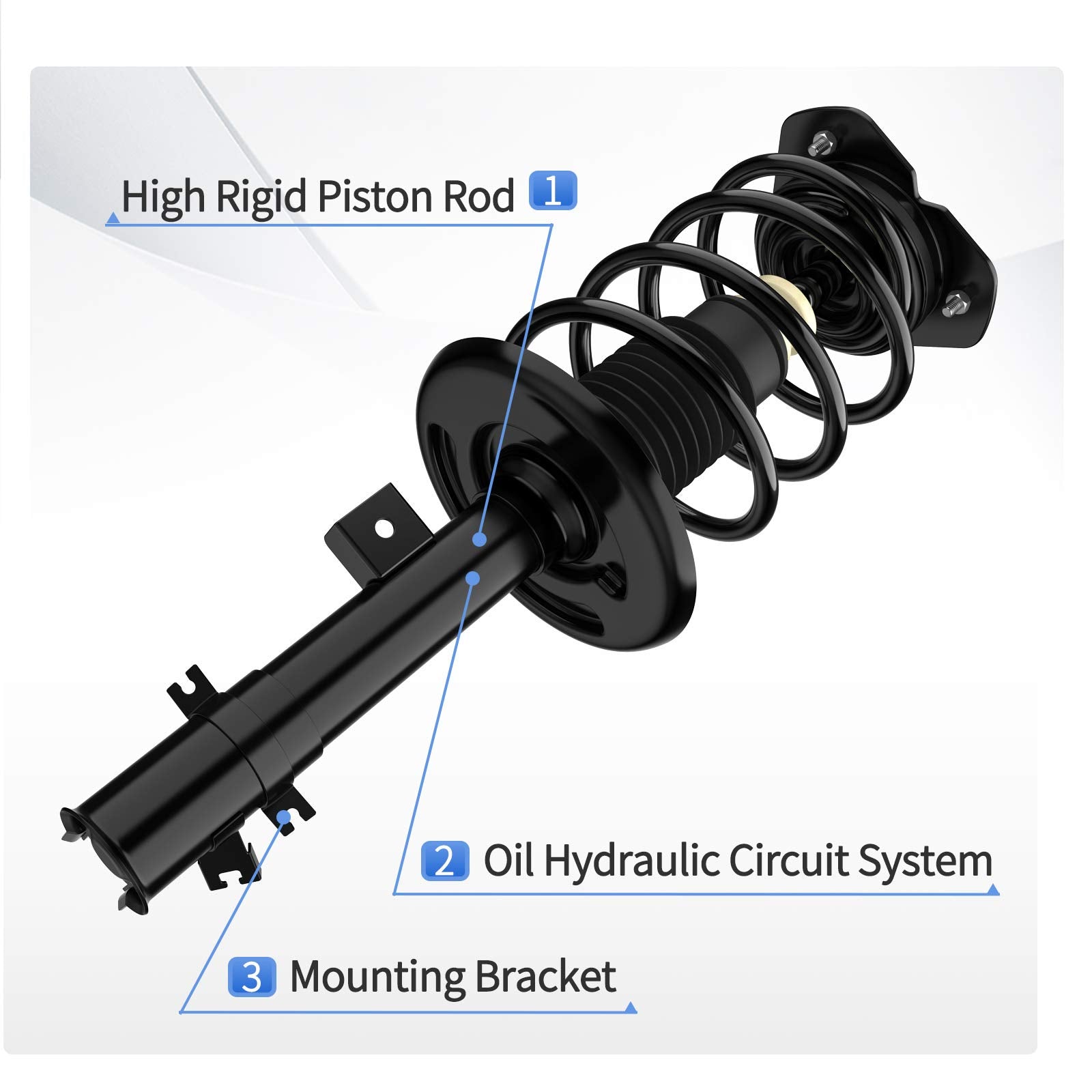 Yitamotor Front Struts Complete Strut Suspension Compatible With 2007-2012 Altima 2.5L Exc.Hybrid 2013 Altima S 2.5L Coupe