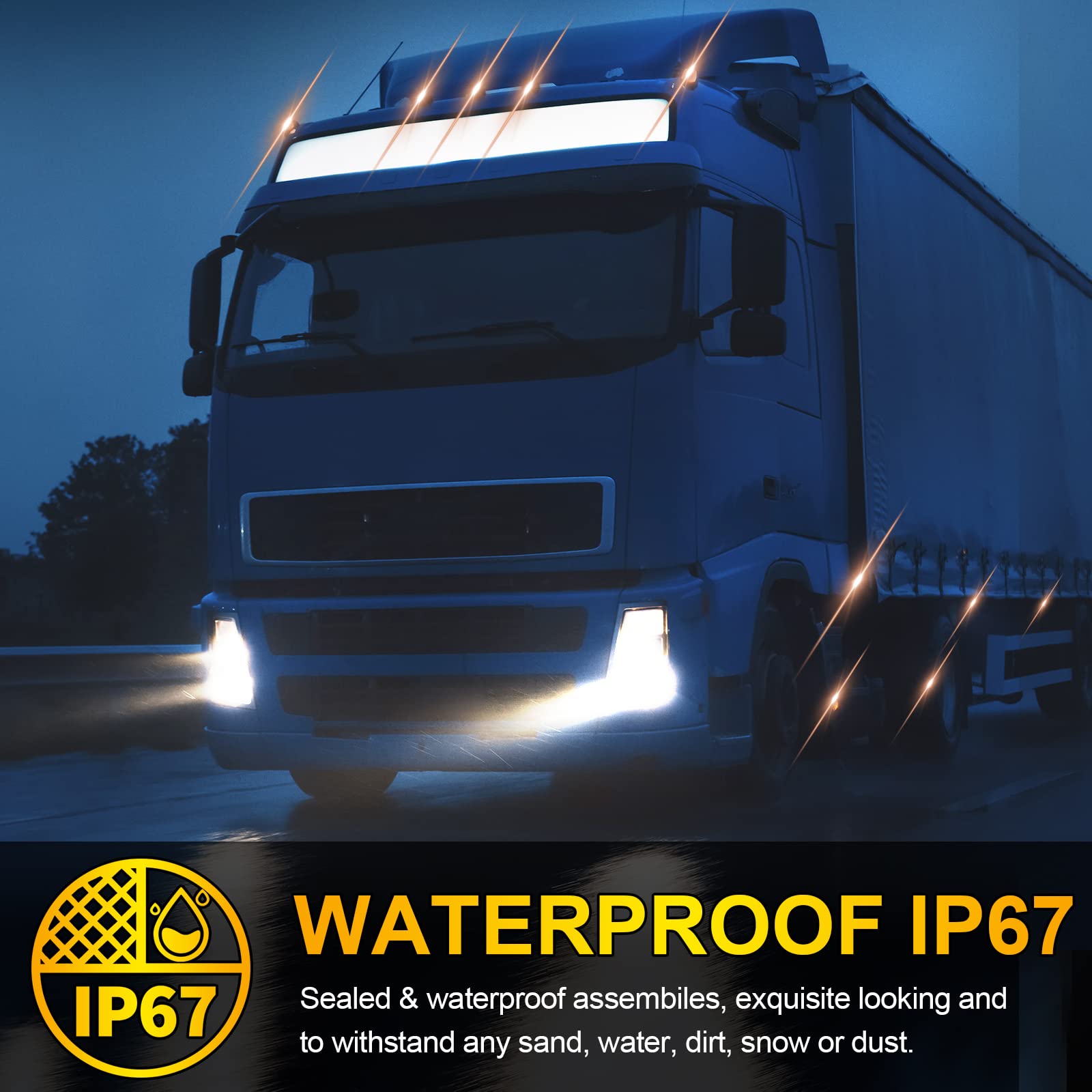 30 Pieces Led Side Marker Indicator Lights Lamp Front Rear Tail Lamp Amber And Red Led Side Marker Lights Heavy Truck Lighting 1