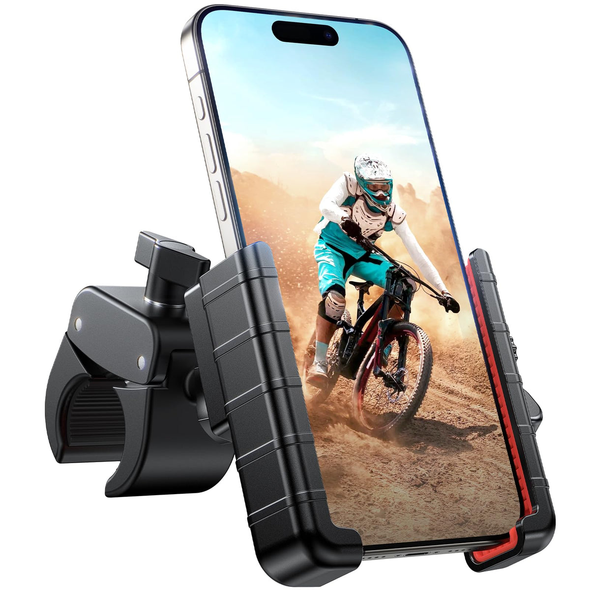 Miracase Bike Phone Holder, [Support Video Recording] Motorcycle Phone Mount, [Quick Lock] Bicycle Phone Mount Handlebar Cell Ph