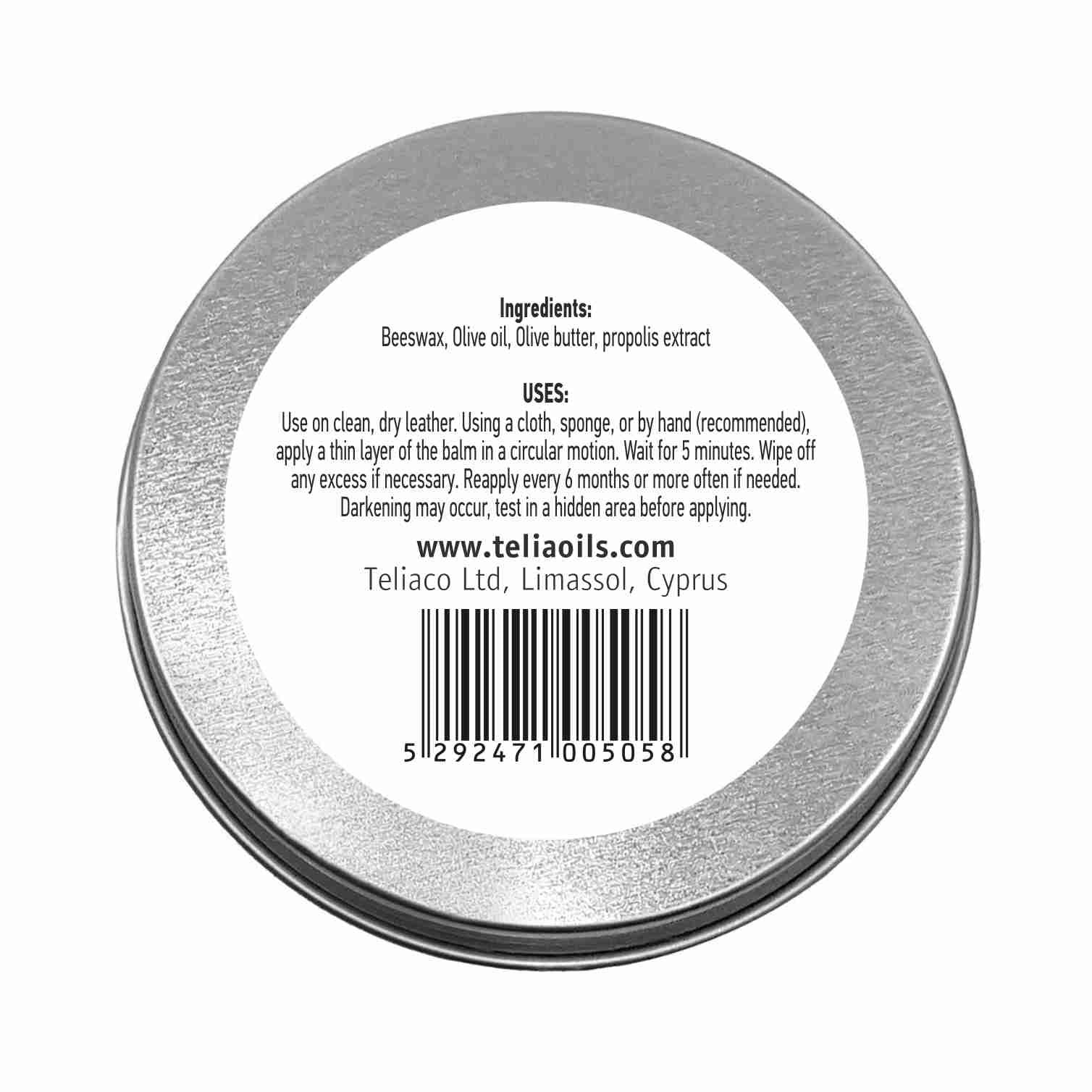 Teliaoils Leather Conditioner - Natural Clear Leather Repair Care Balm For Any Kind- Waterproofing Leather Salve Restorer, Softe