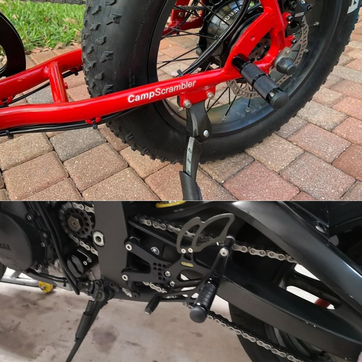 Oneten Us Stock Cnc Universal Motorcycle Racing Bike Foot Pegs Footrests Rearsets Rear Set Footpegs Rest Pedals 8Mm Install Bolt