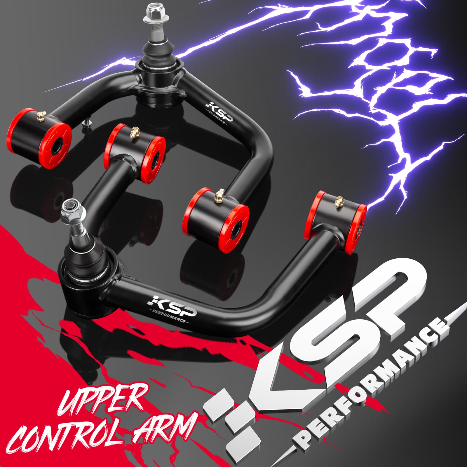 Ksp Front Upper Control Arms For Toyota Prado J120 J150 Fj Cruiser, 2-4 Adjustable Tubular A-Arm Replacement Factory/Stock Suspension Arms After 2-4 Inches Lift For 4Runner Gx Land Cruiser